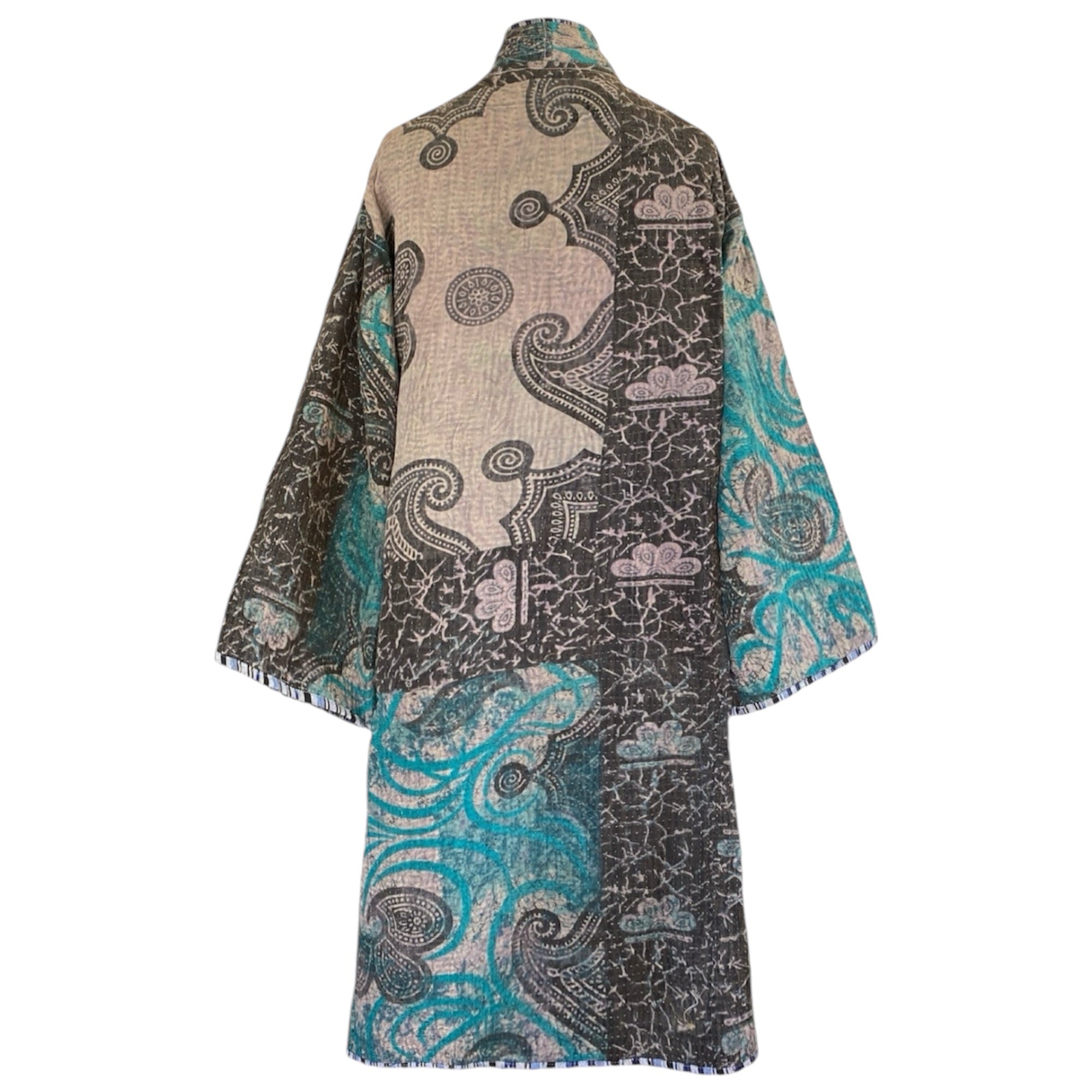 Keya Cotton Vintage Quilted Kantha Coat ONE OF KIND