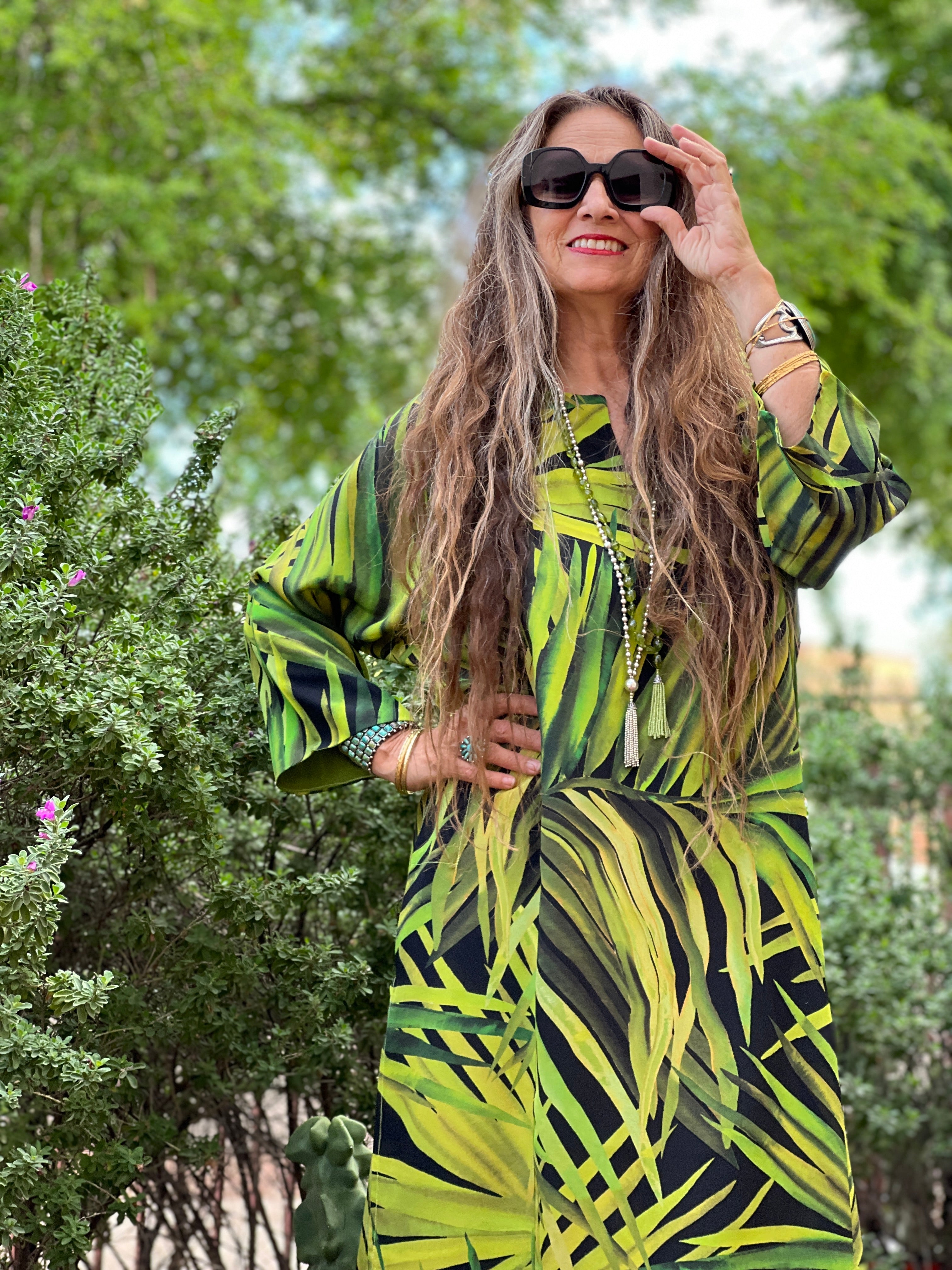 Jungle Love Italian Silk Tunic Dress