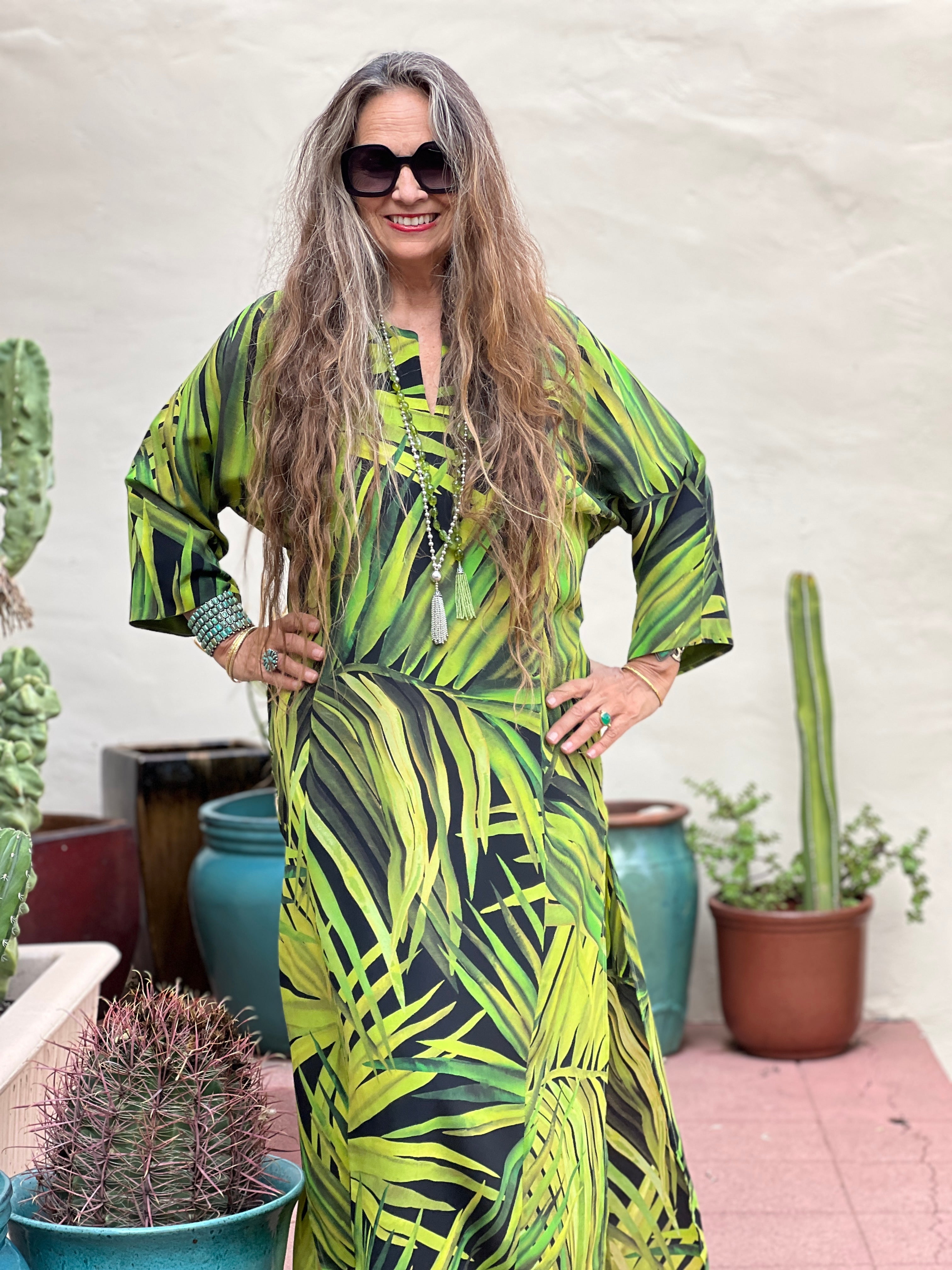 Jungle Love Italian Silk Tunic Dress