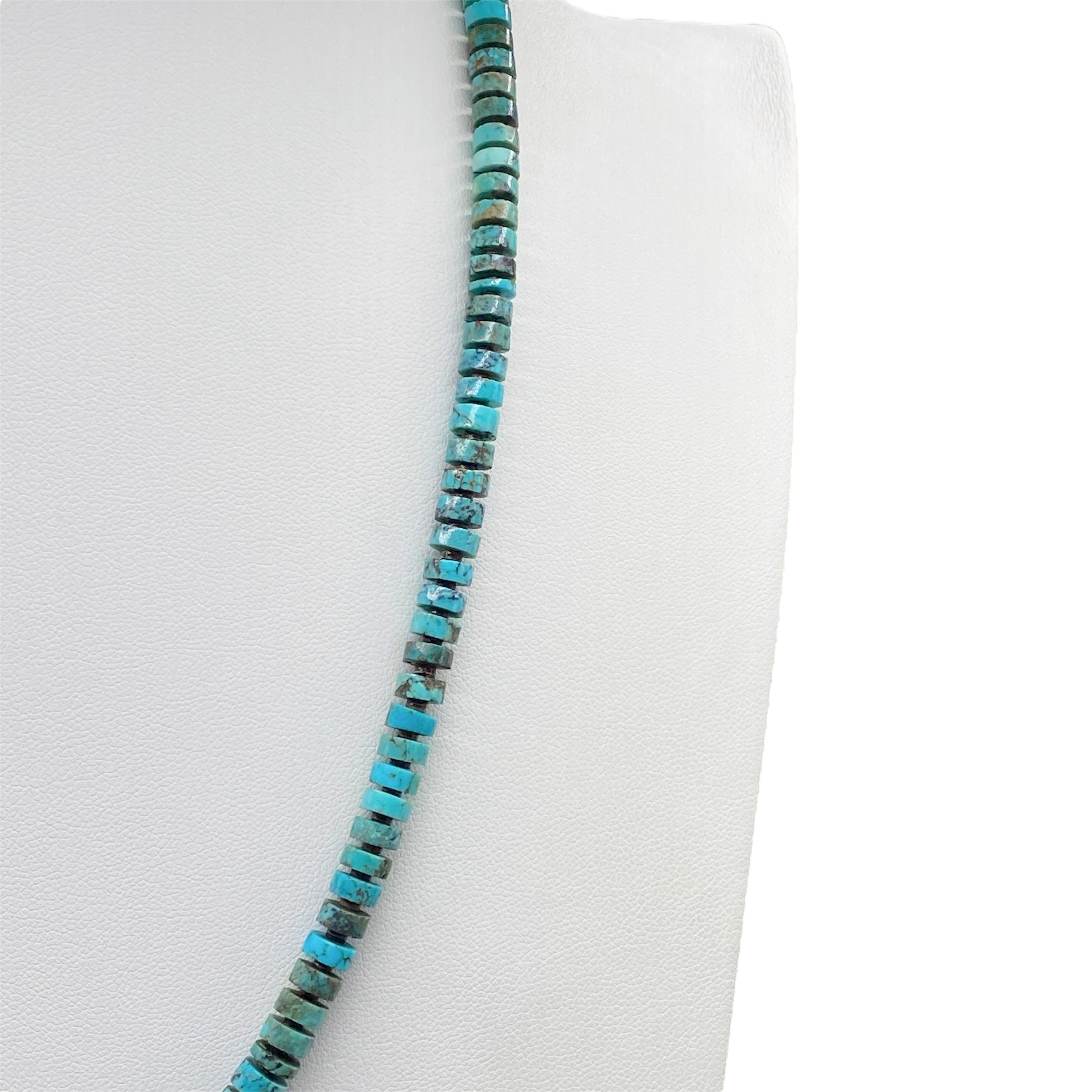 Kingman Turquoise and Heishi Necklace Santo Domingo