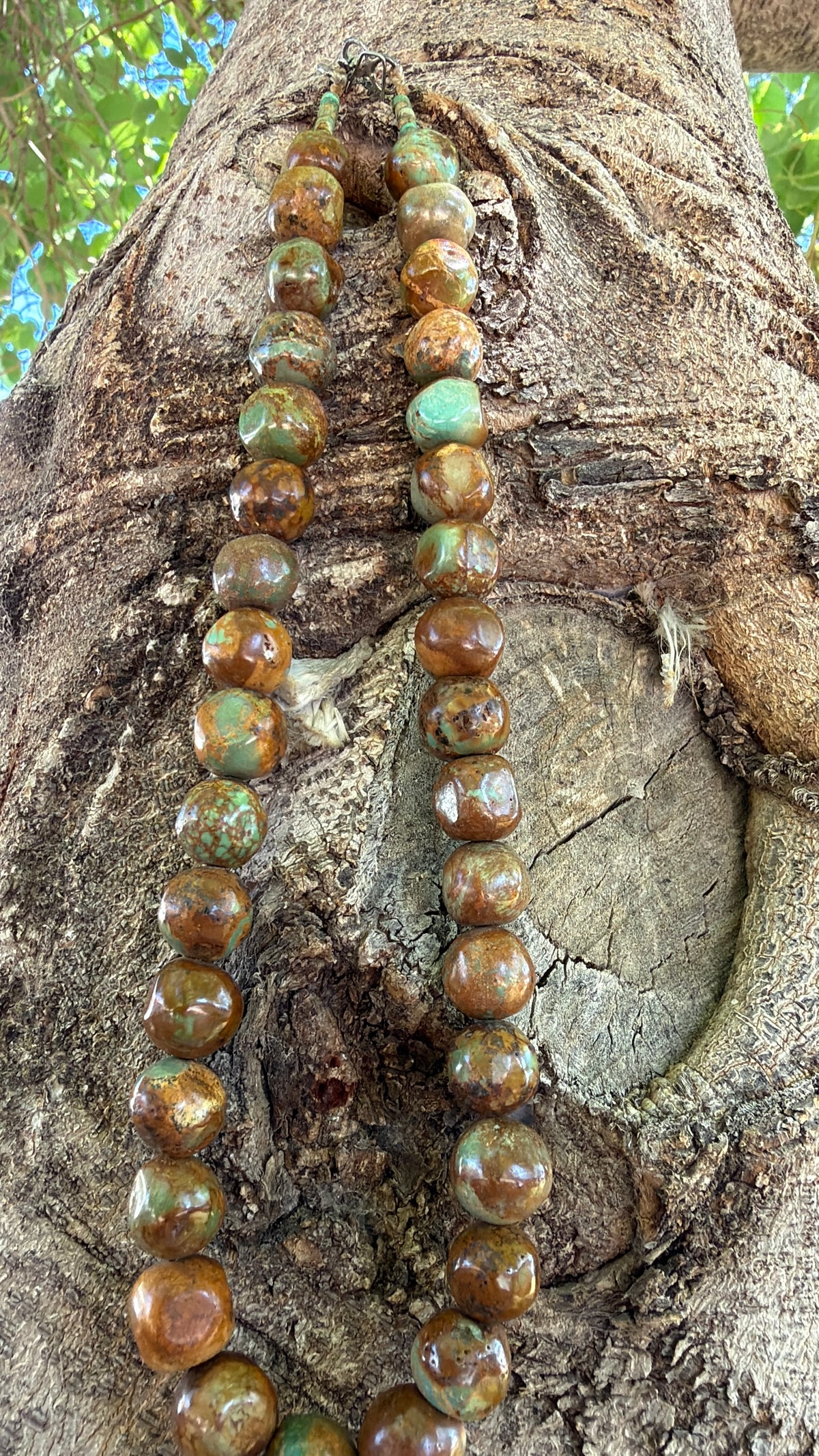 Super Rare King Manassa Turquoise Gumball Necklace Santo Domingo