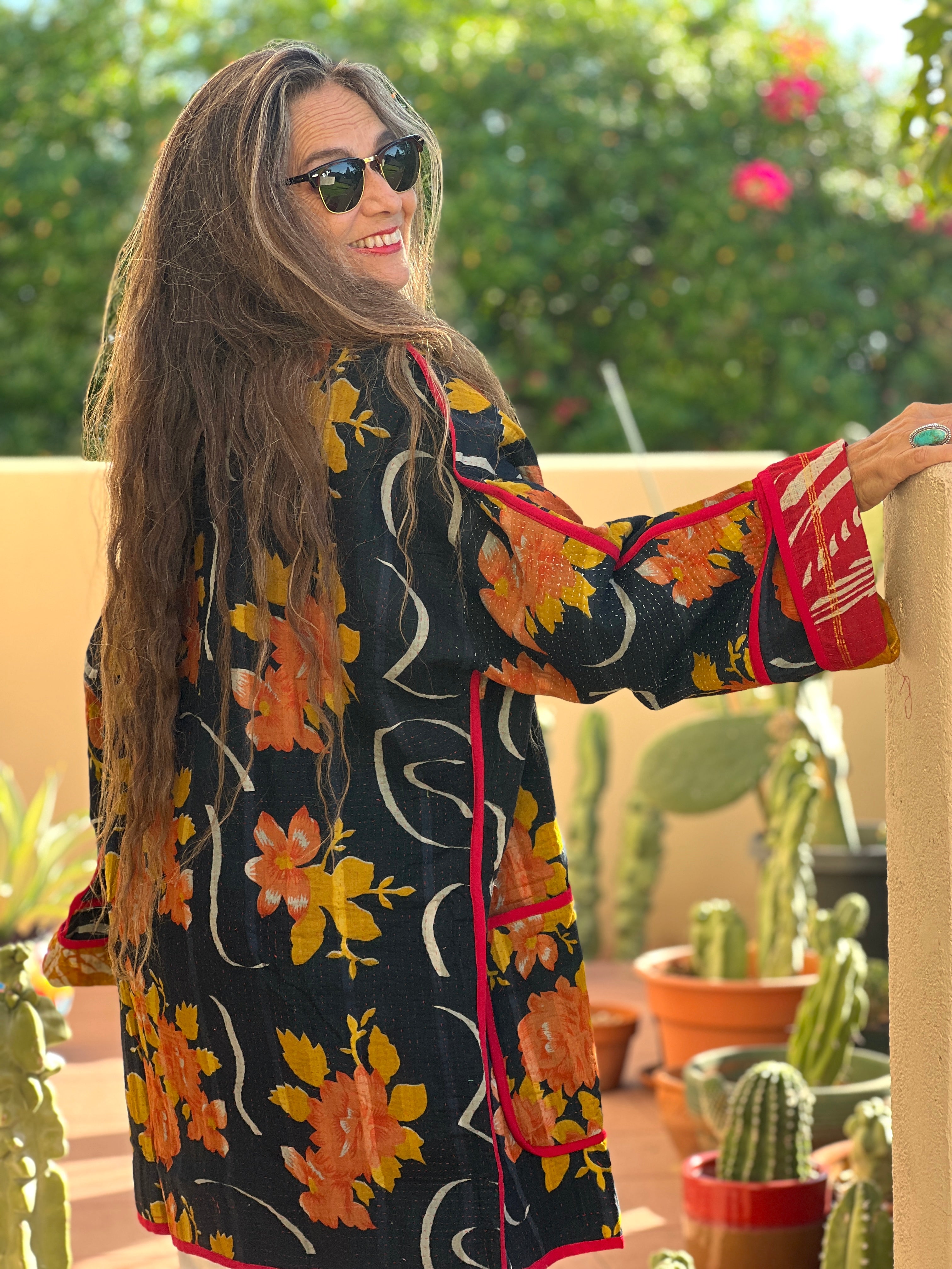 Marari Cotton Kantha Coat One of a Kind