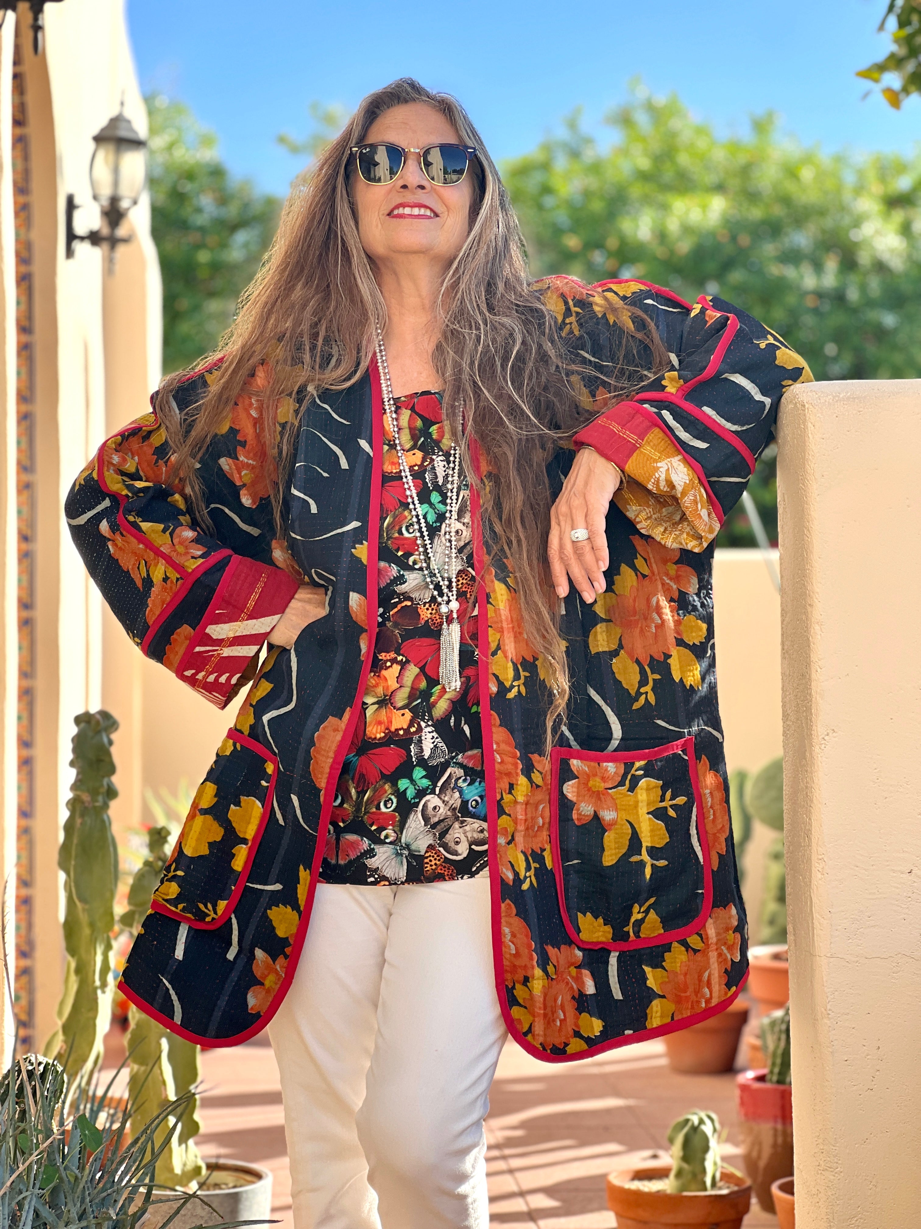 Marari Cotton Kantha Coat One of a Kind