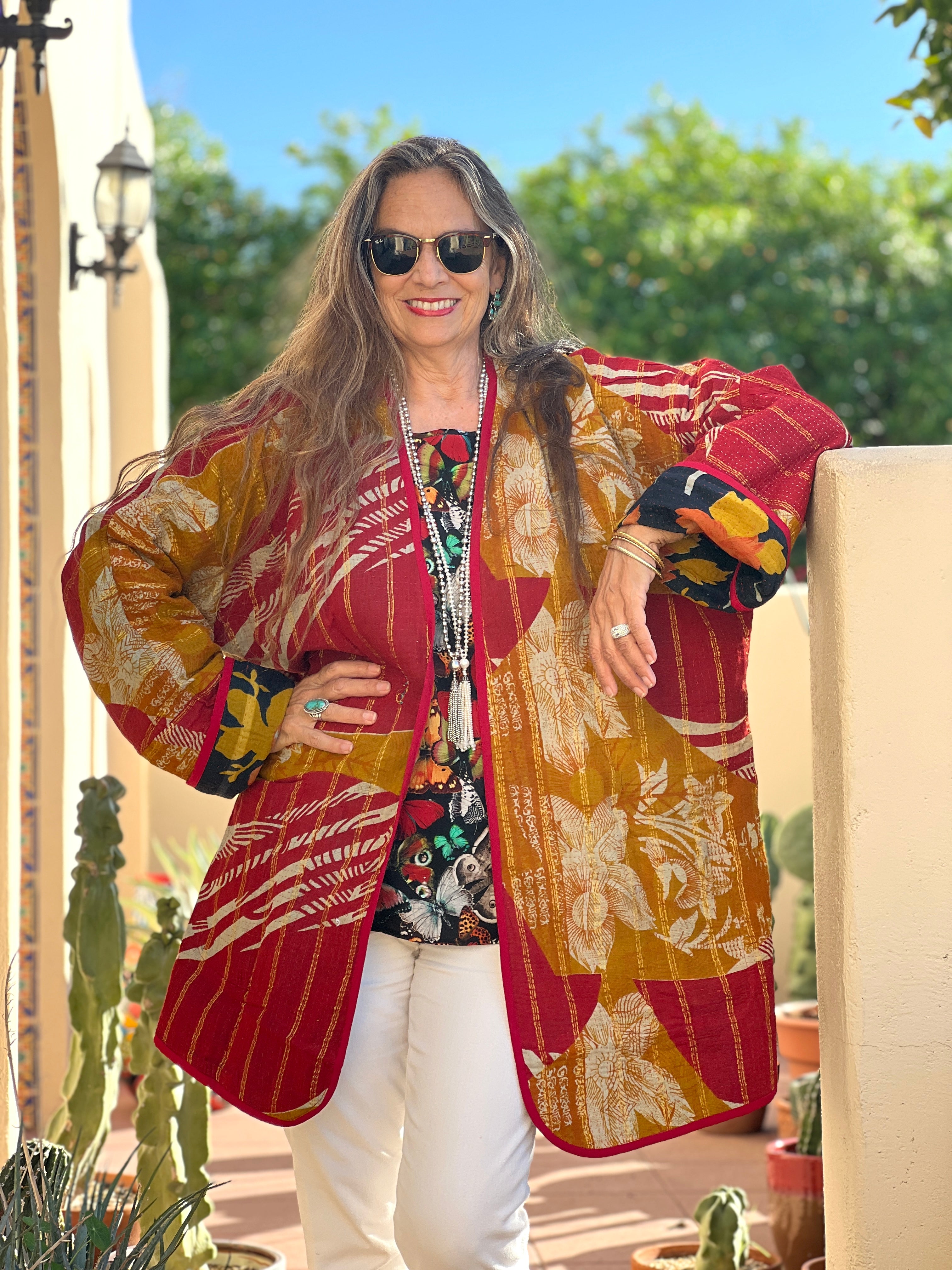 Marari Cotton Kantha Coat One of a Kind