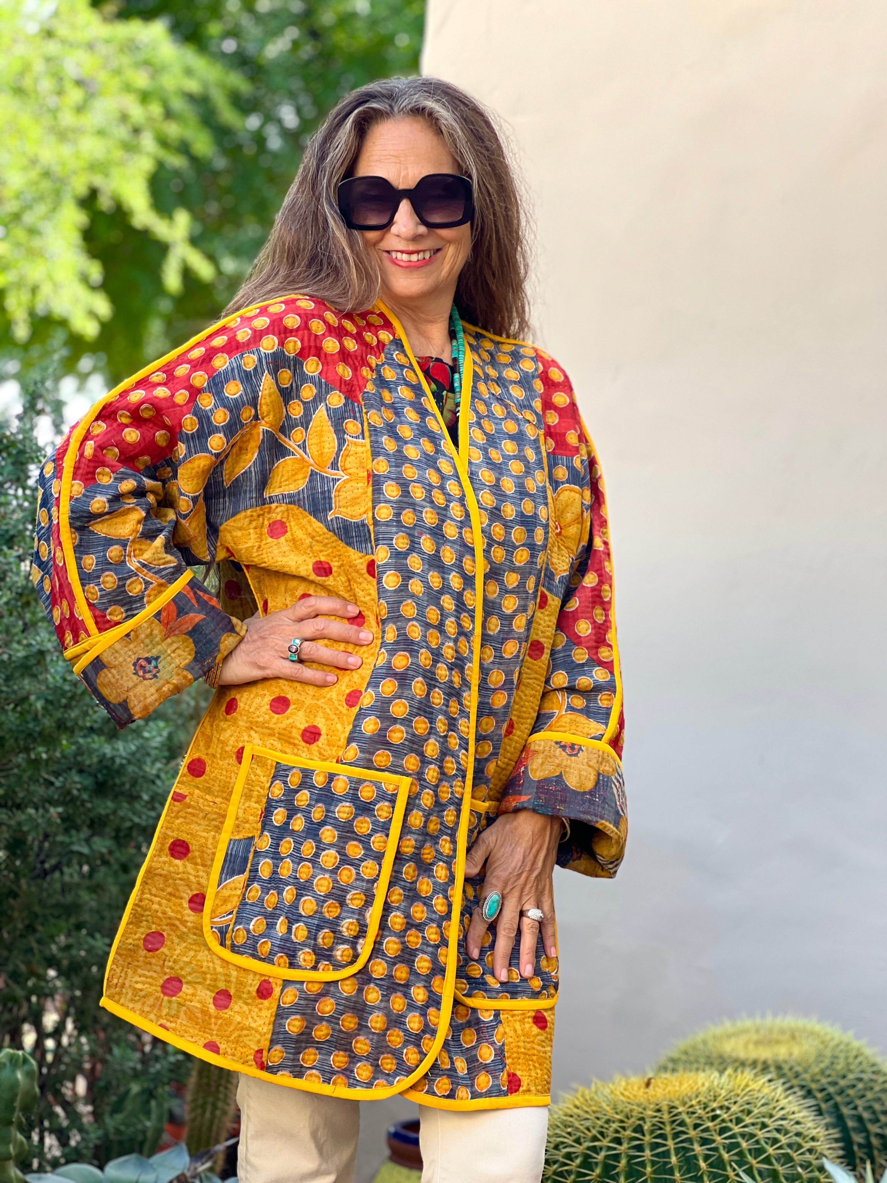 Bekal Cotton Kantha Coat One of a Kind