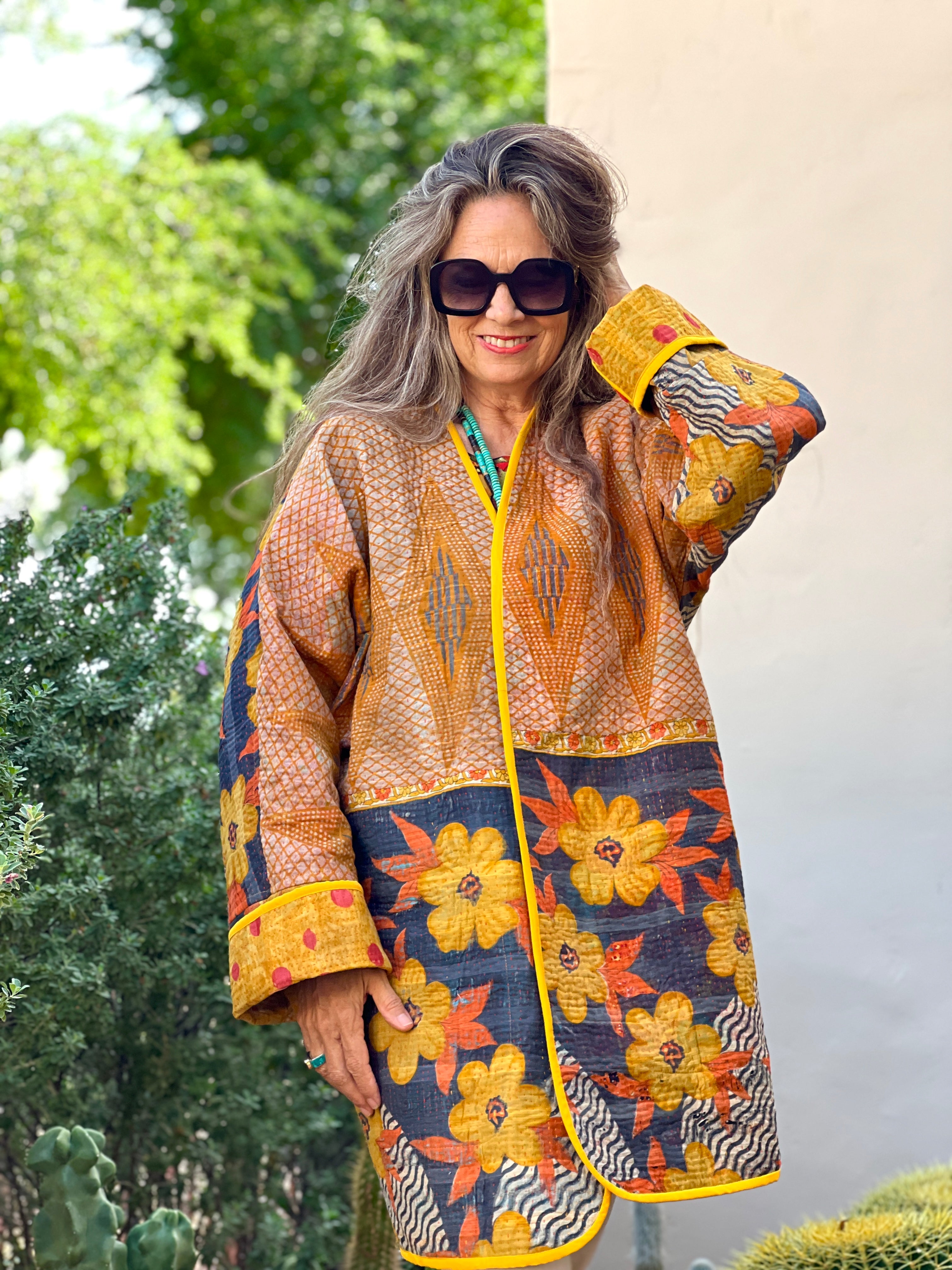 Bekal Cotton Kantha Coat One of a Kind