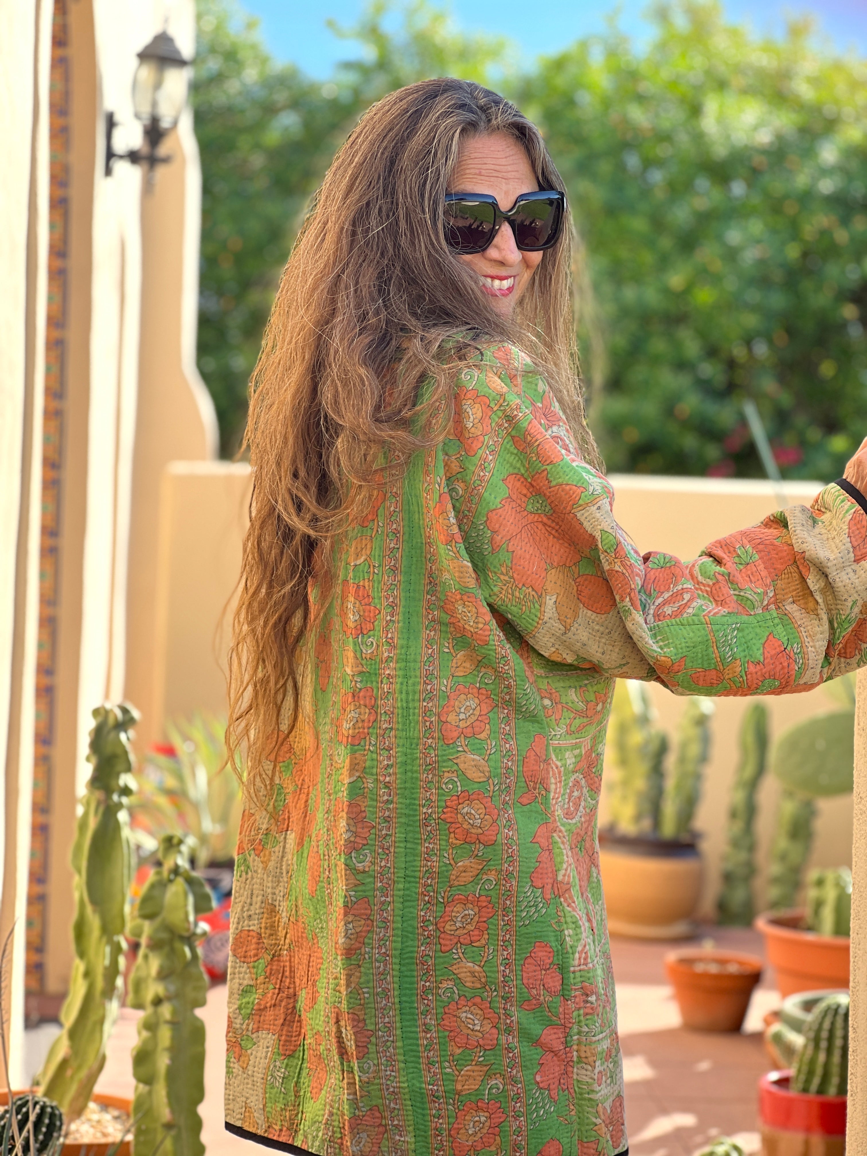 Anjuna Cotton Kantha Coat One of a Kind