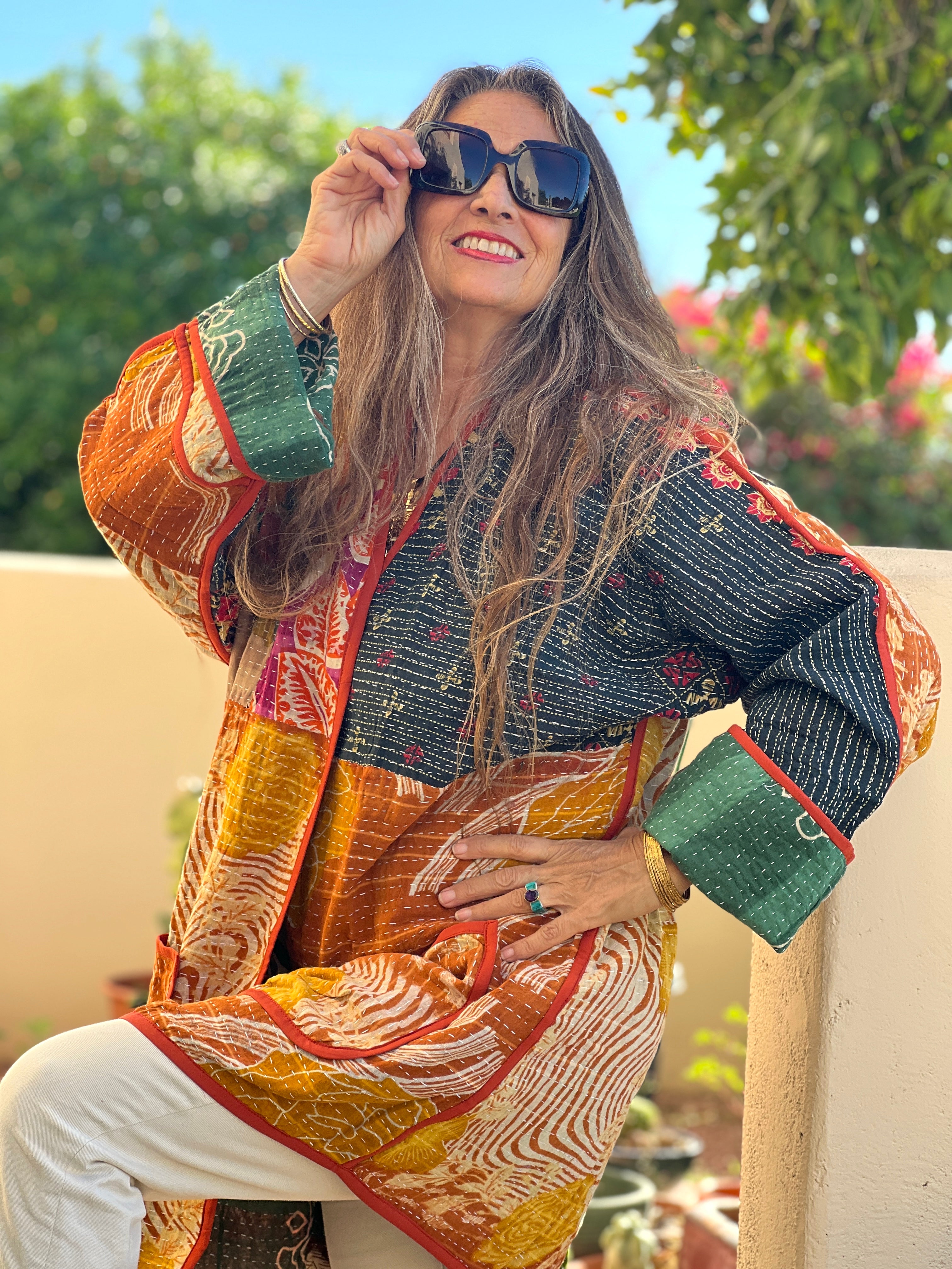 Baga Cotton Kantha Coat One of a Kind