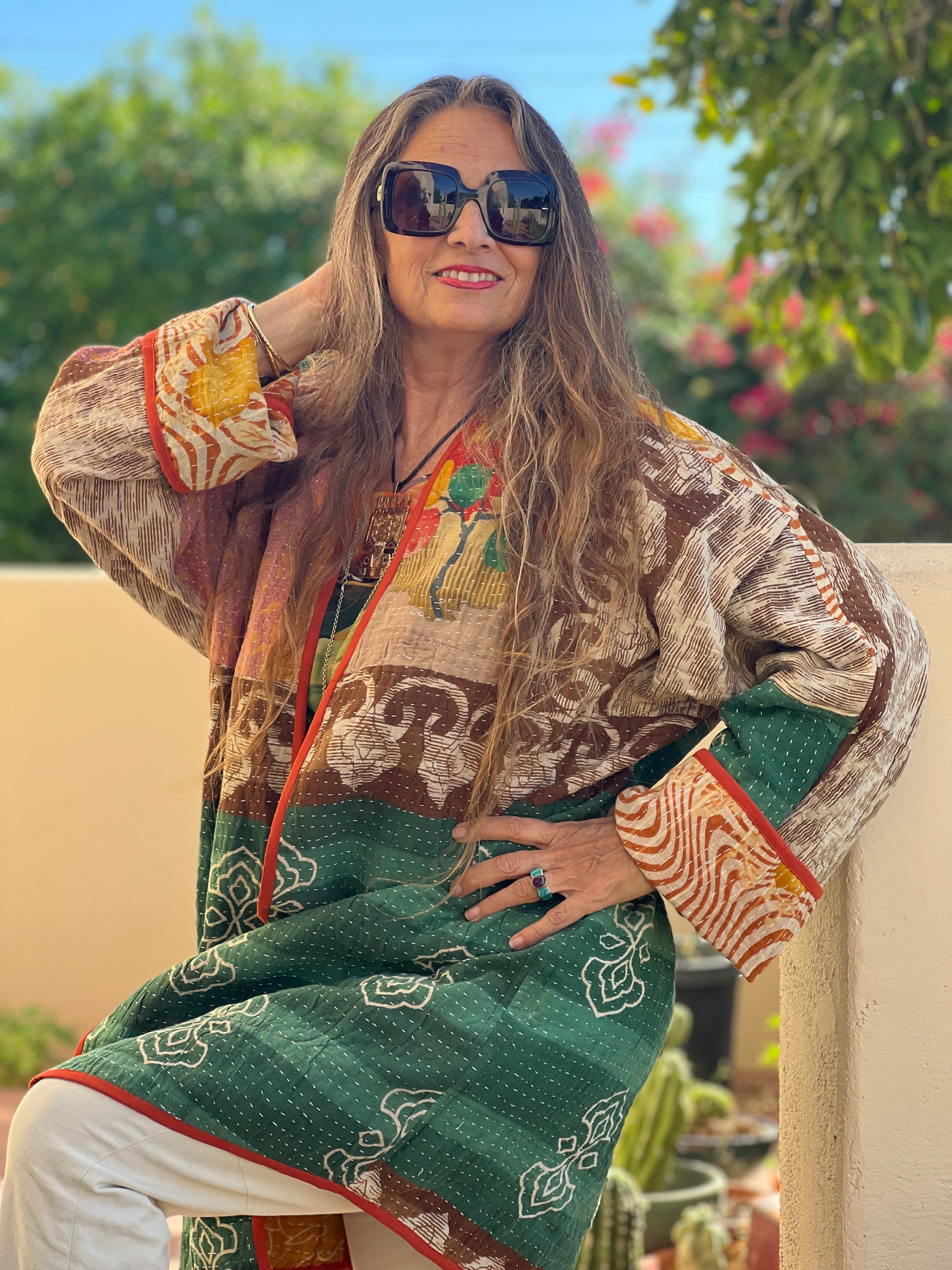 Baga Cotton Kantha Coat One of a Kind