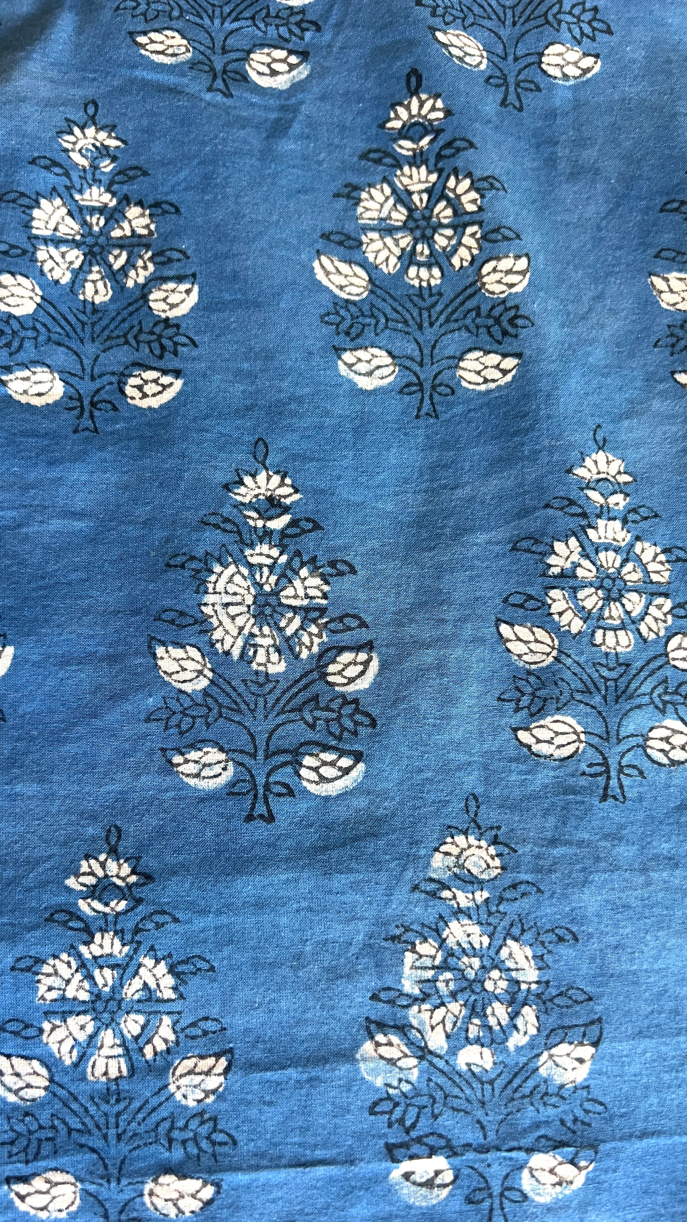 Francesca French Blue Maxi Kaftan Dress Natural Indigo Dyes