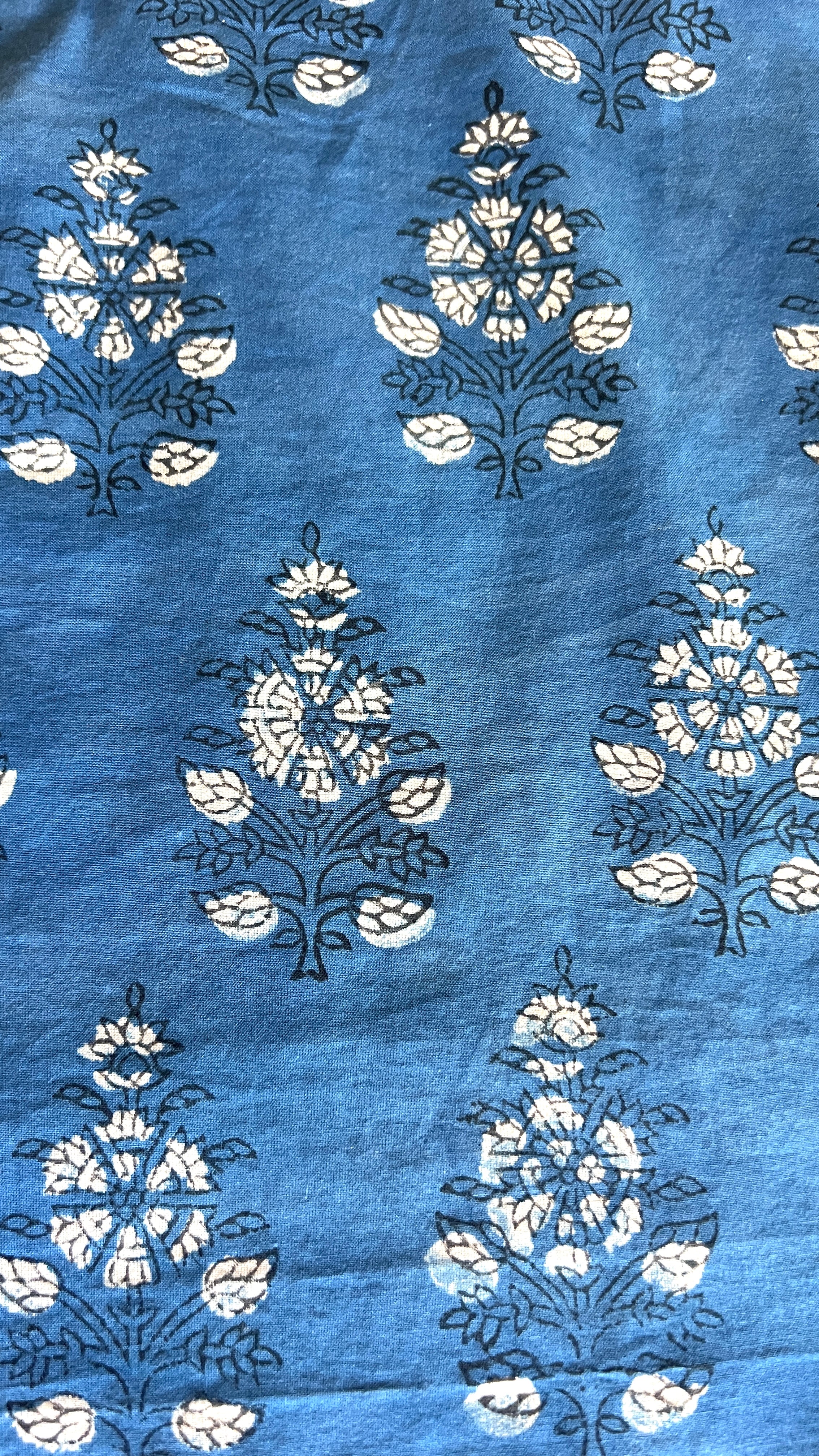 Francesca French Blue Short Kaftan Dress Natural Indigo Dyes