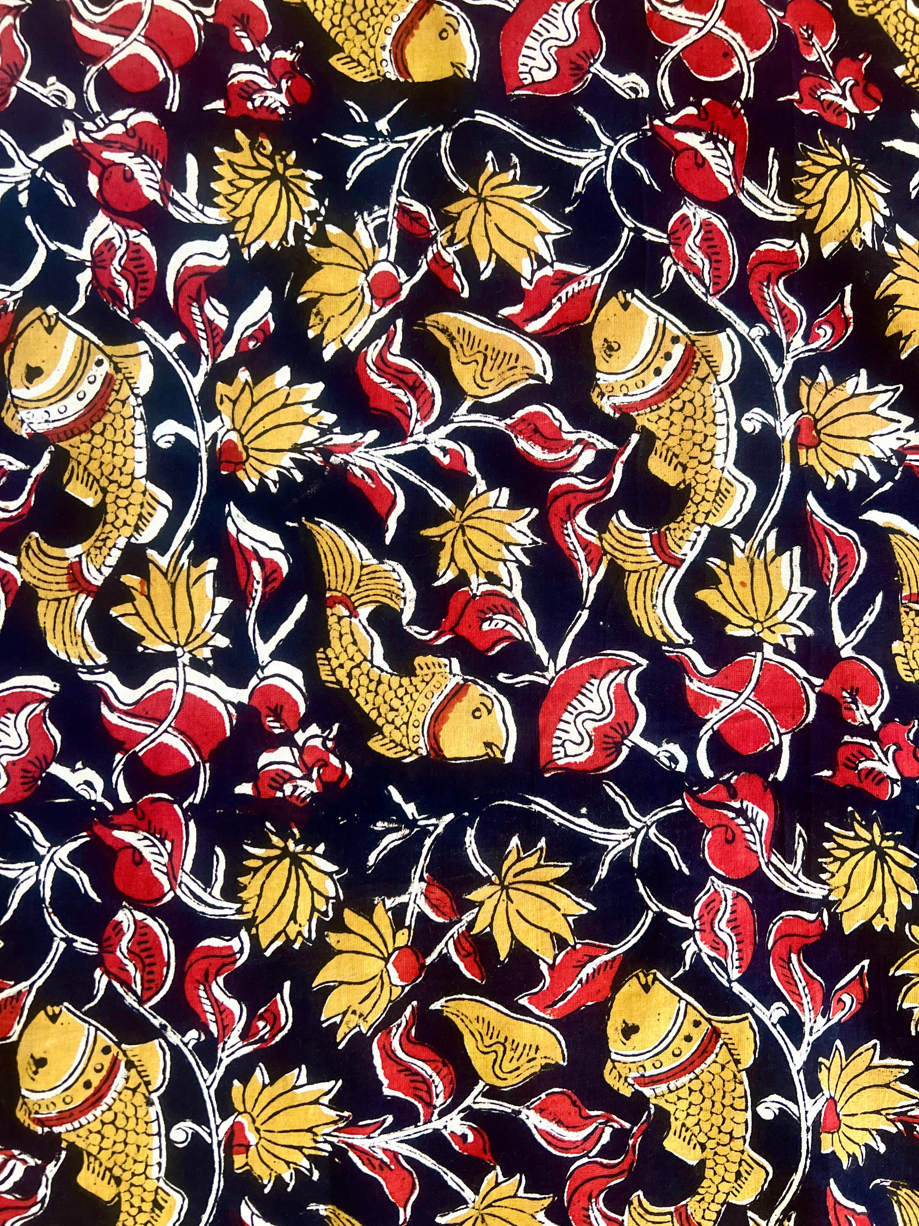 Feng Shui Fish Maxi Kaftan Dress Limited Edition