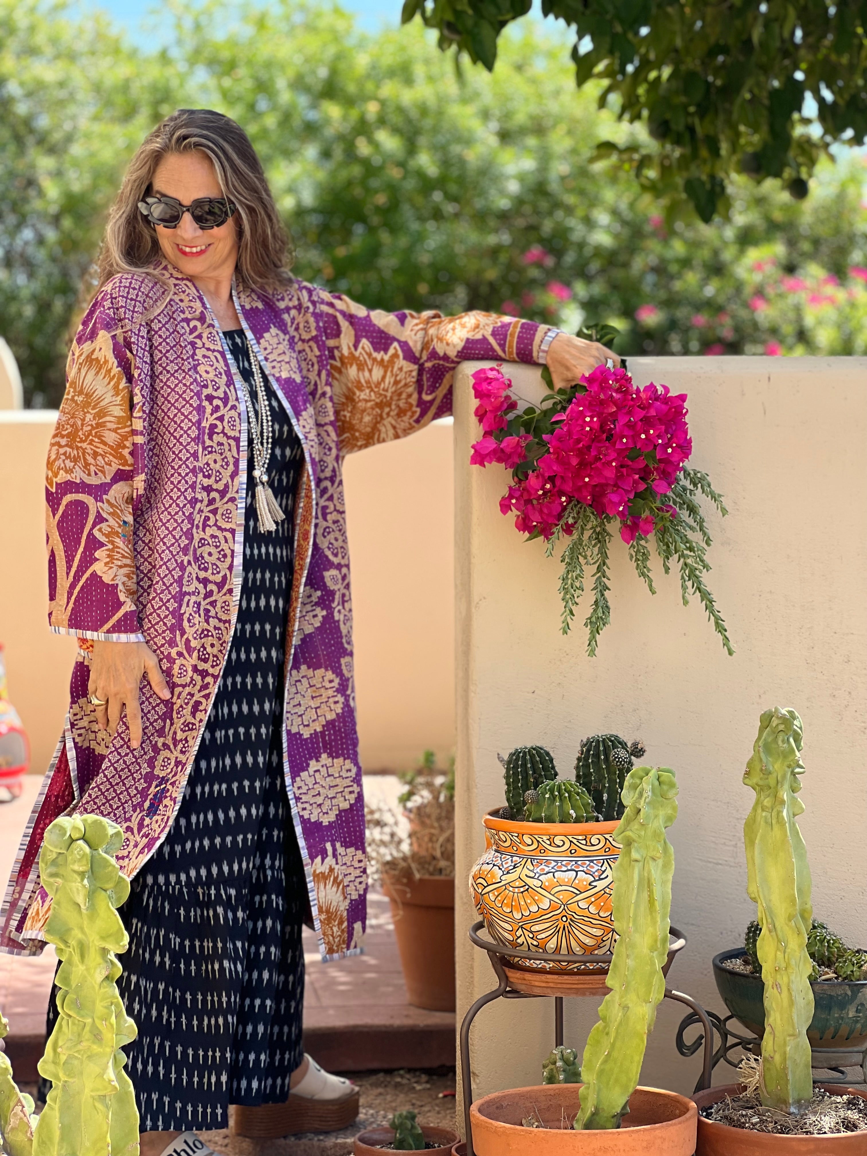 Maryam Cotton Vintage Quilted Kantha Coat ONE OF KIND