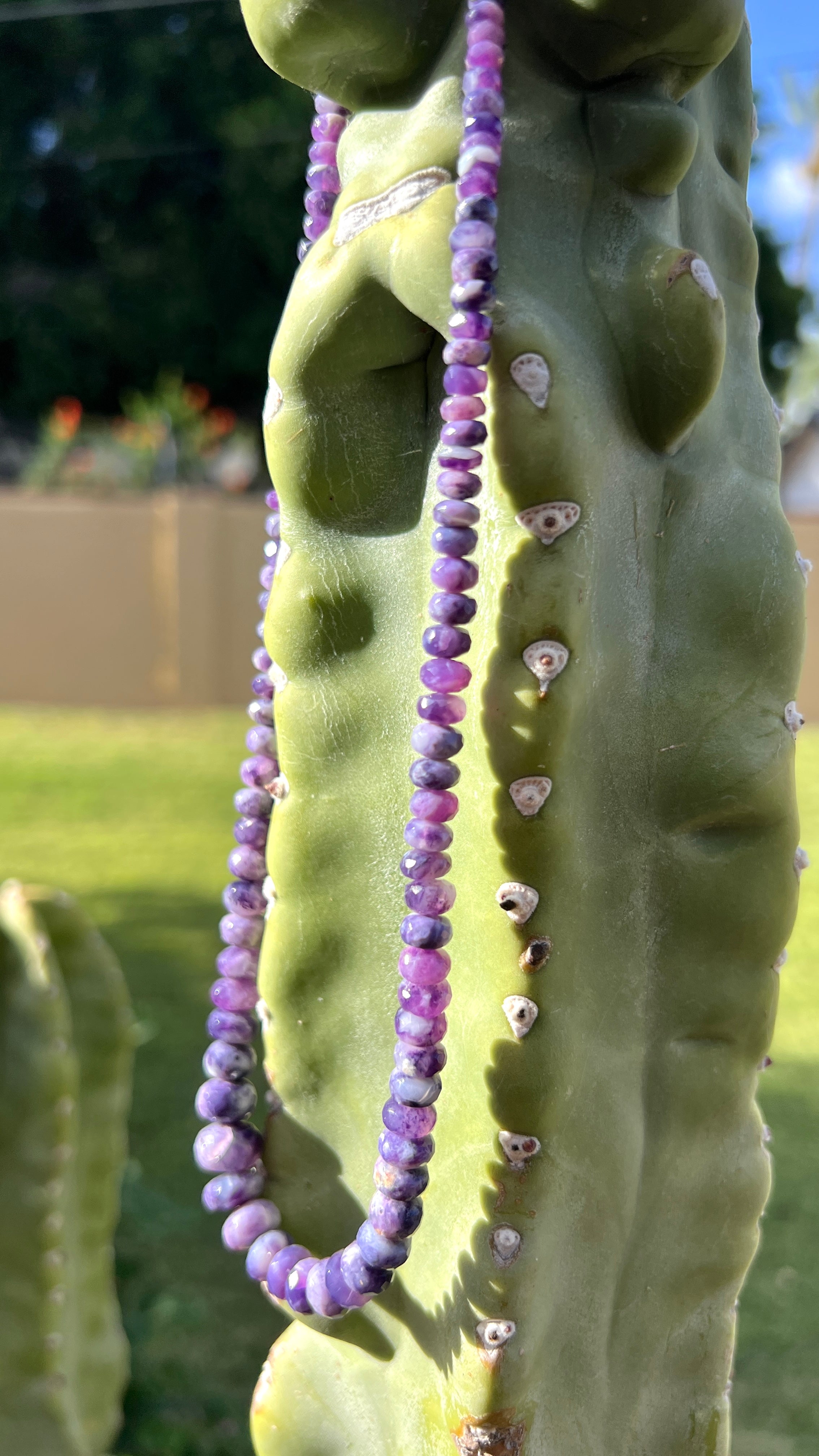 Unique Morado Purple Opal Faceted Necklace
