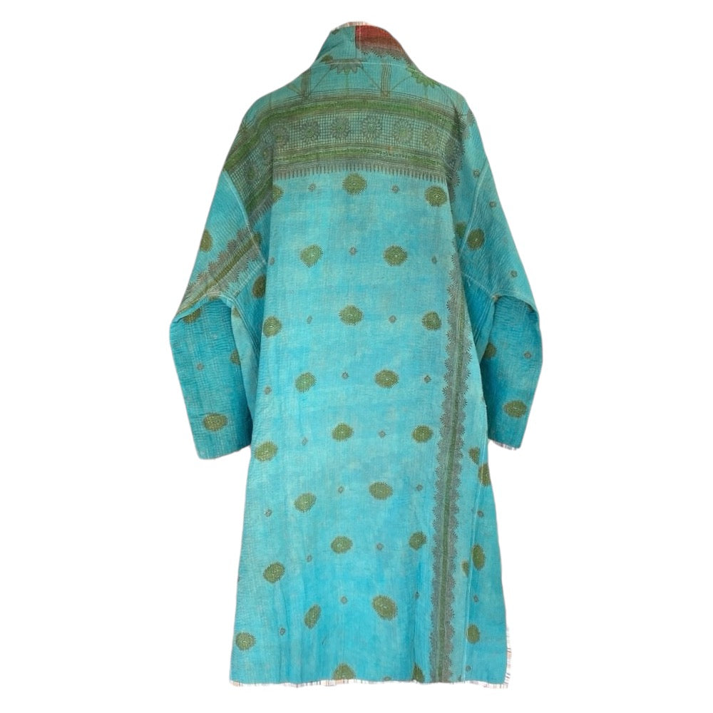 Guna Cotton Vintage Quilted Kantha Coat ONE OF KIND