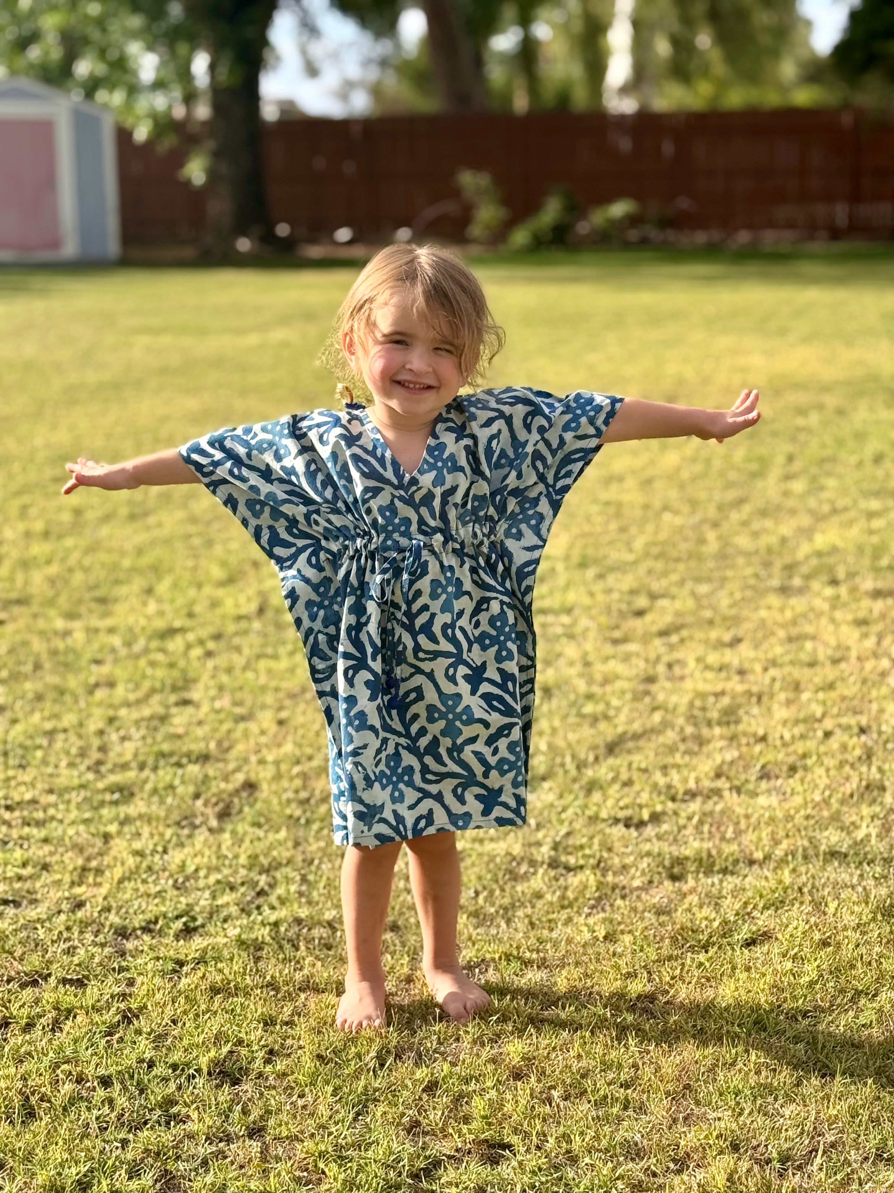 Isadora Kids Cotton Kaftan Dress