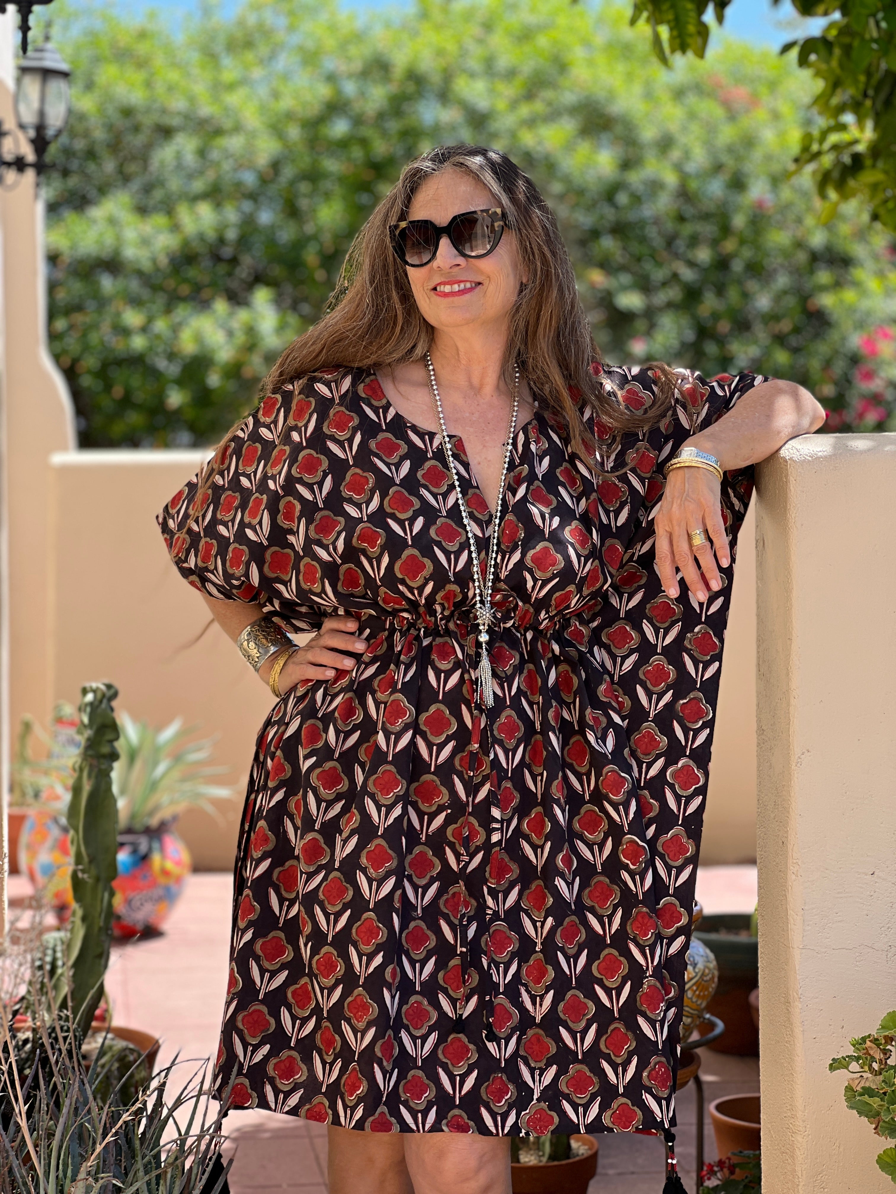 Pomodoro Natural Dye Midi Kaftan
