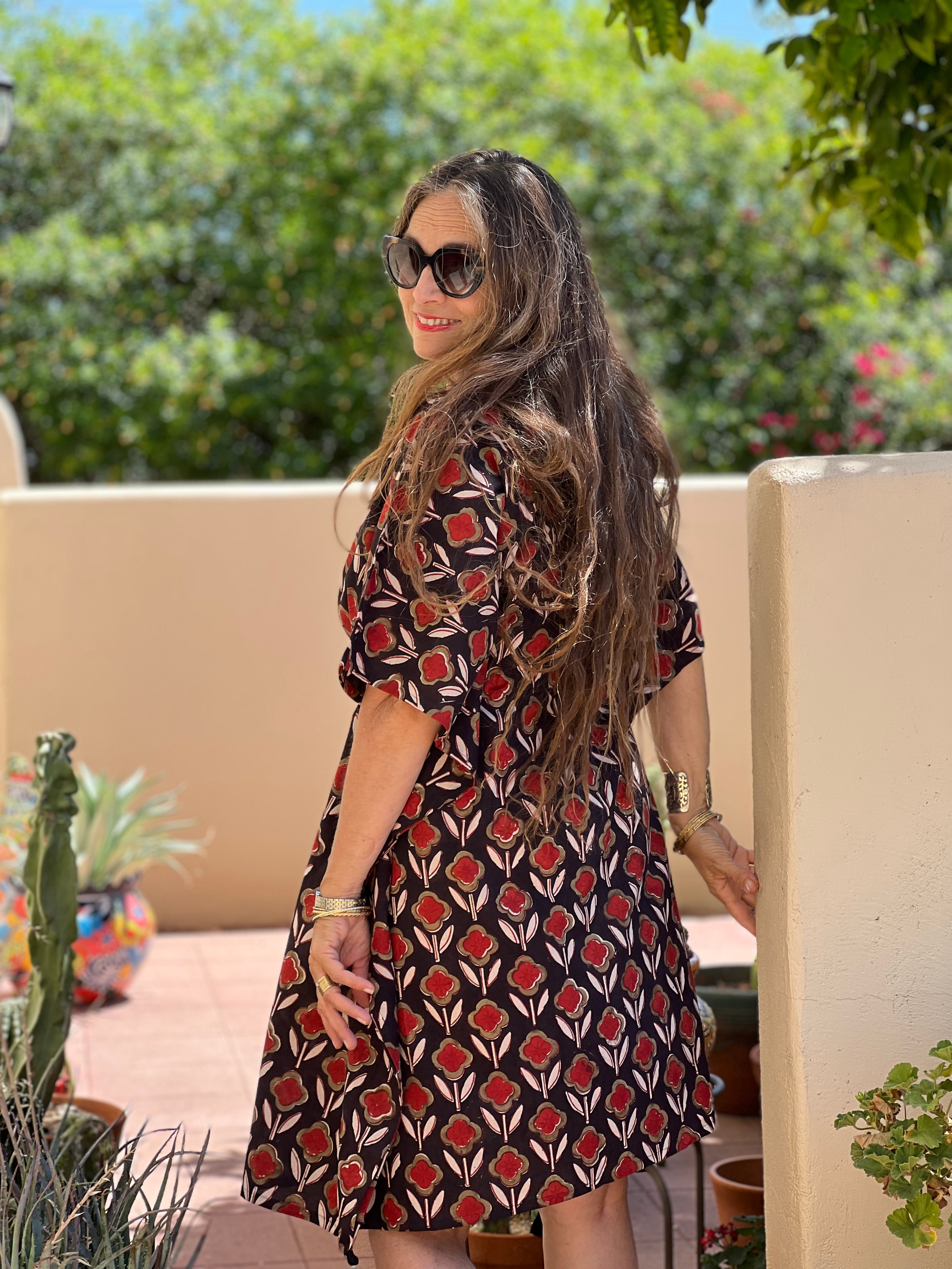 Pomodoro Natural Dye Midi Kaftan