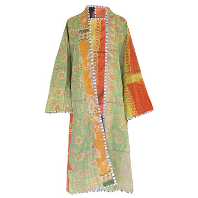 Dyani cotton quilted vintage kantha coat