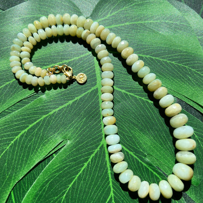 Natural Peruvian Opal Faceted Necklace