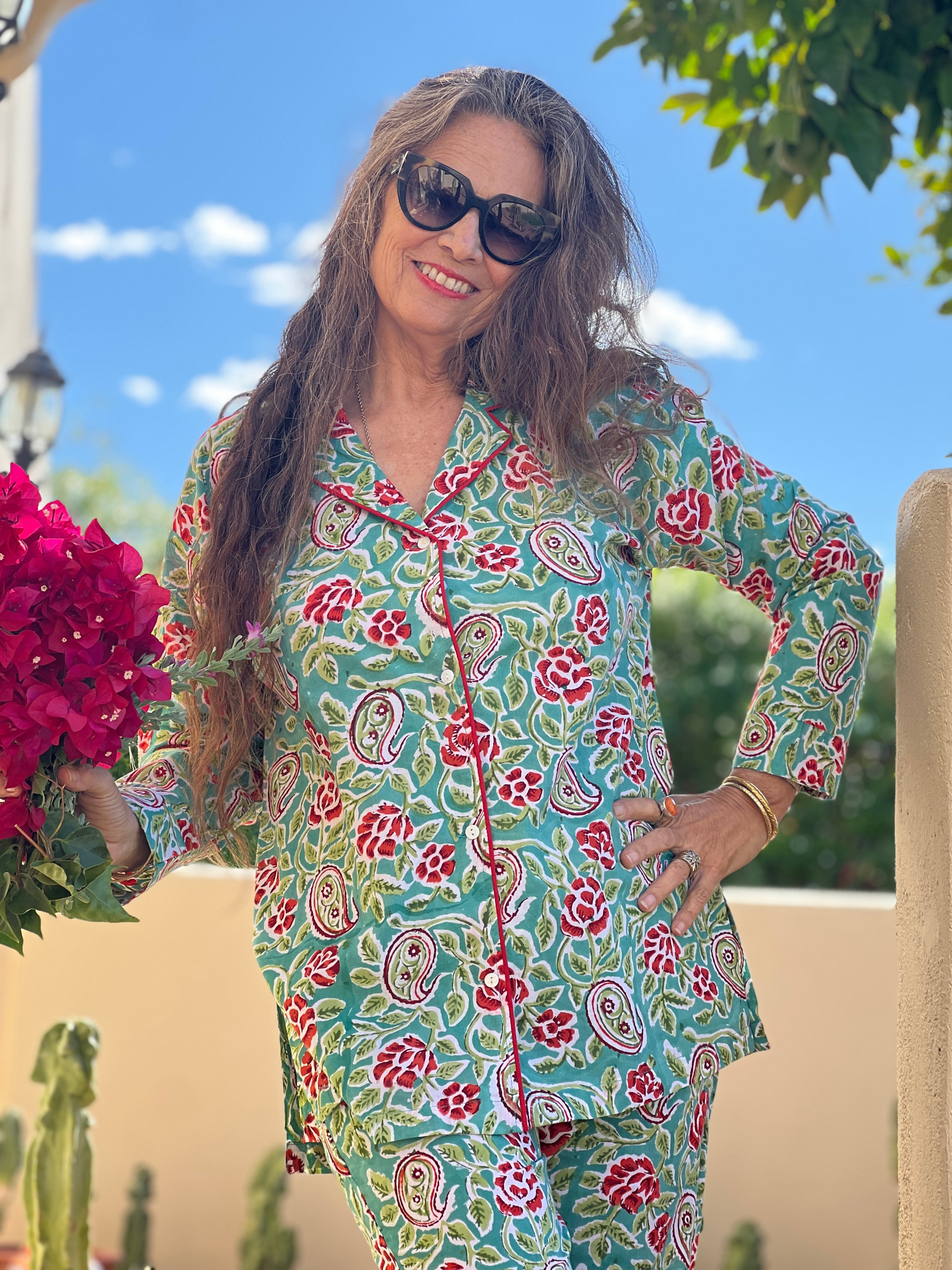 Coral Gables Floral Long Sleeve Pajama