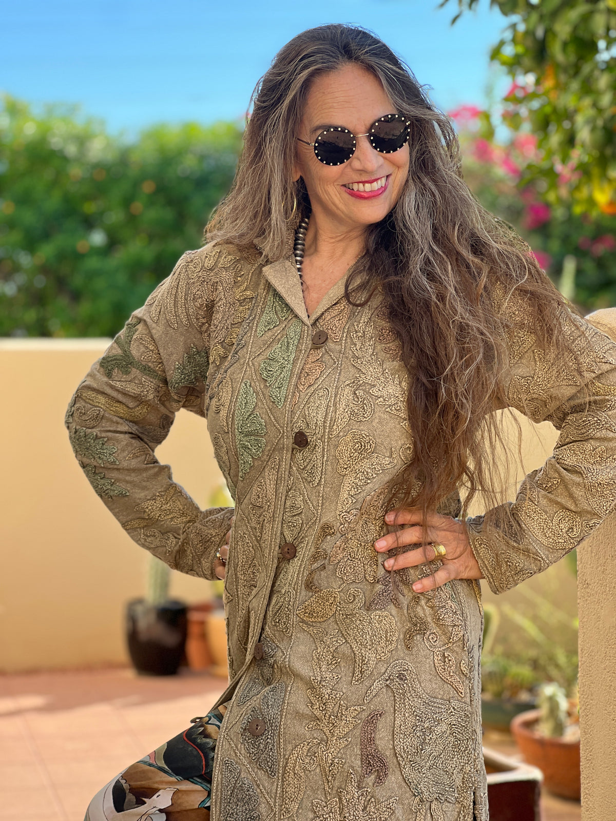 Mira Hand Embroidered Coat One of a Kind