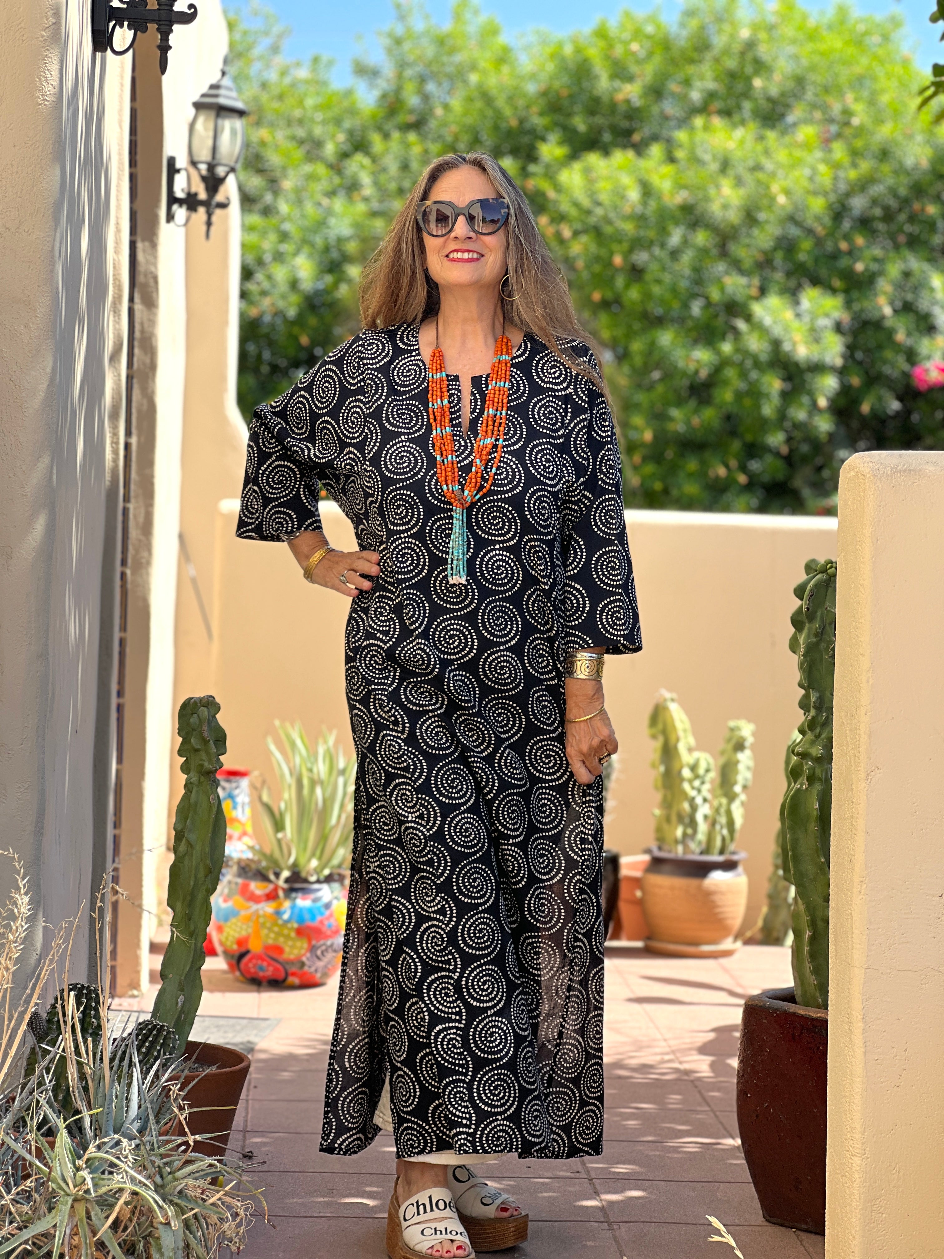 Karma Long Cotton Tunic Dress