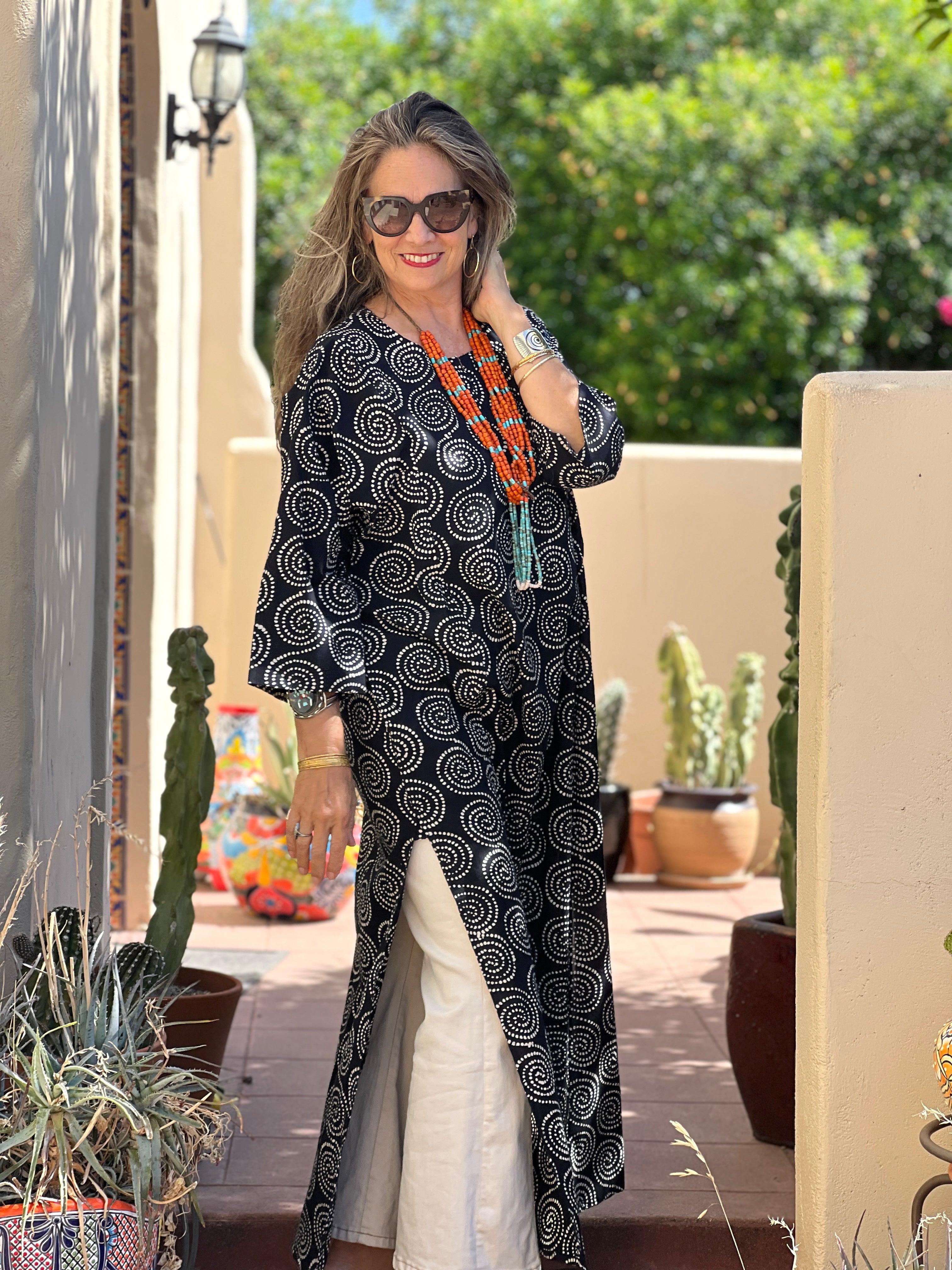 Karma Long Cotton Tunic Dress
