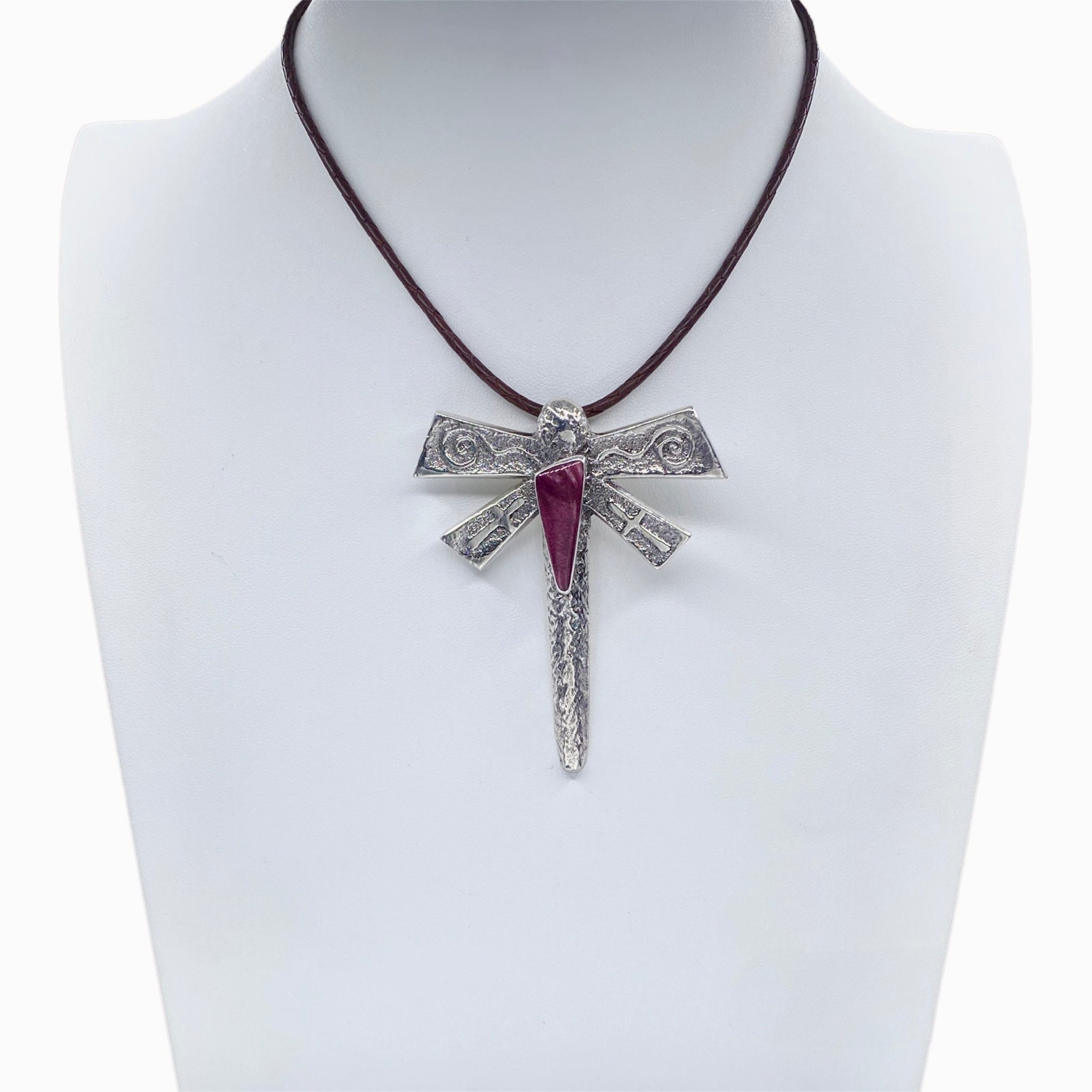 Silver Dragonfly Purple Spiny Oyster ONE OF A KIND