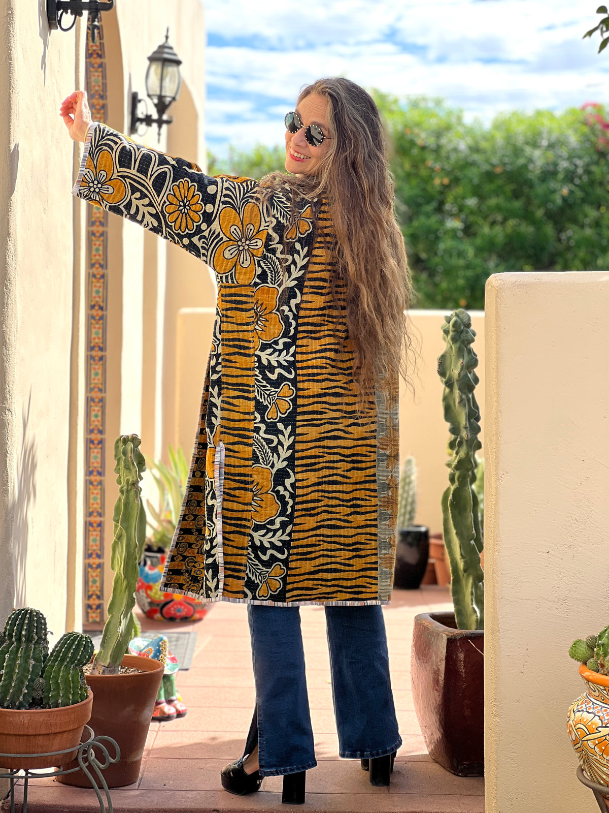 Bagheera Cotton Kantha Coat One of a Kind