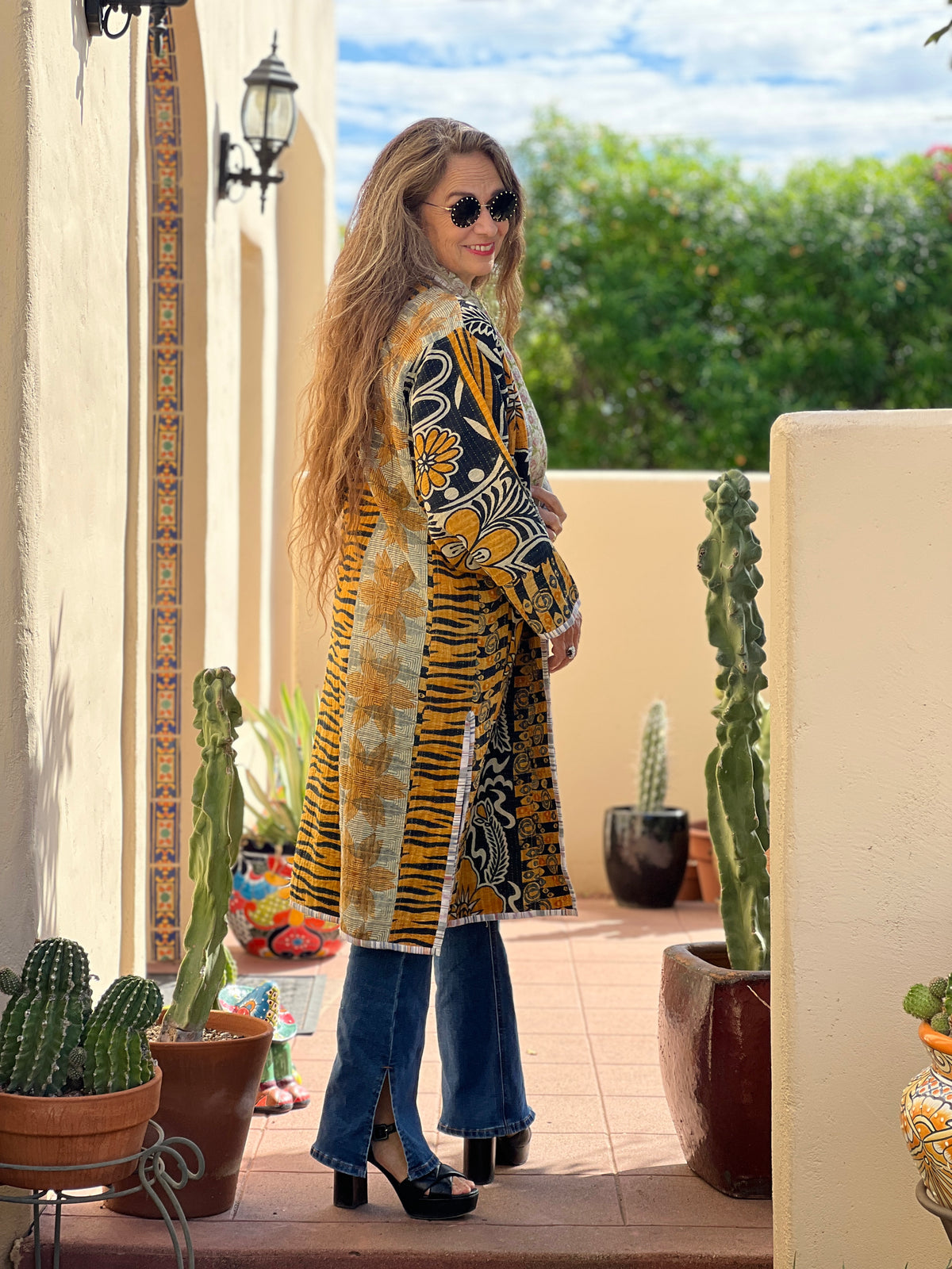 Bagheera Cotton Kantha Coat One of a Kind