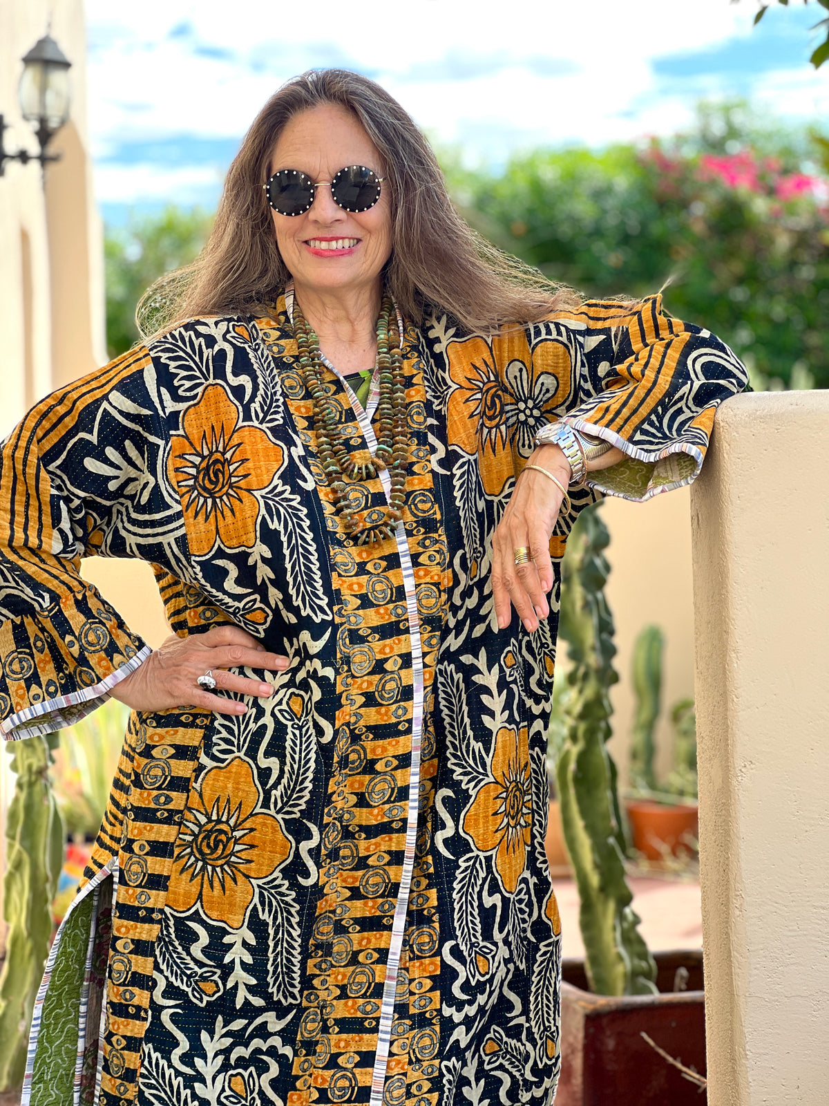 Bagheera Cotton Kantha Coat One of a Kind
