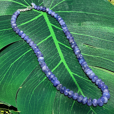 Extraordinary Tanzanite Faceted Graduated Necklace