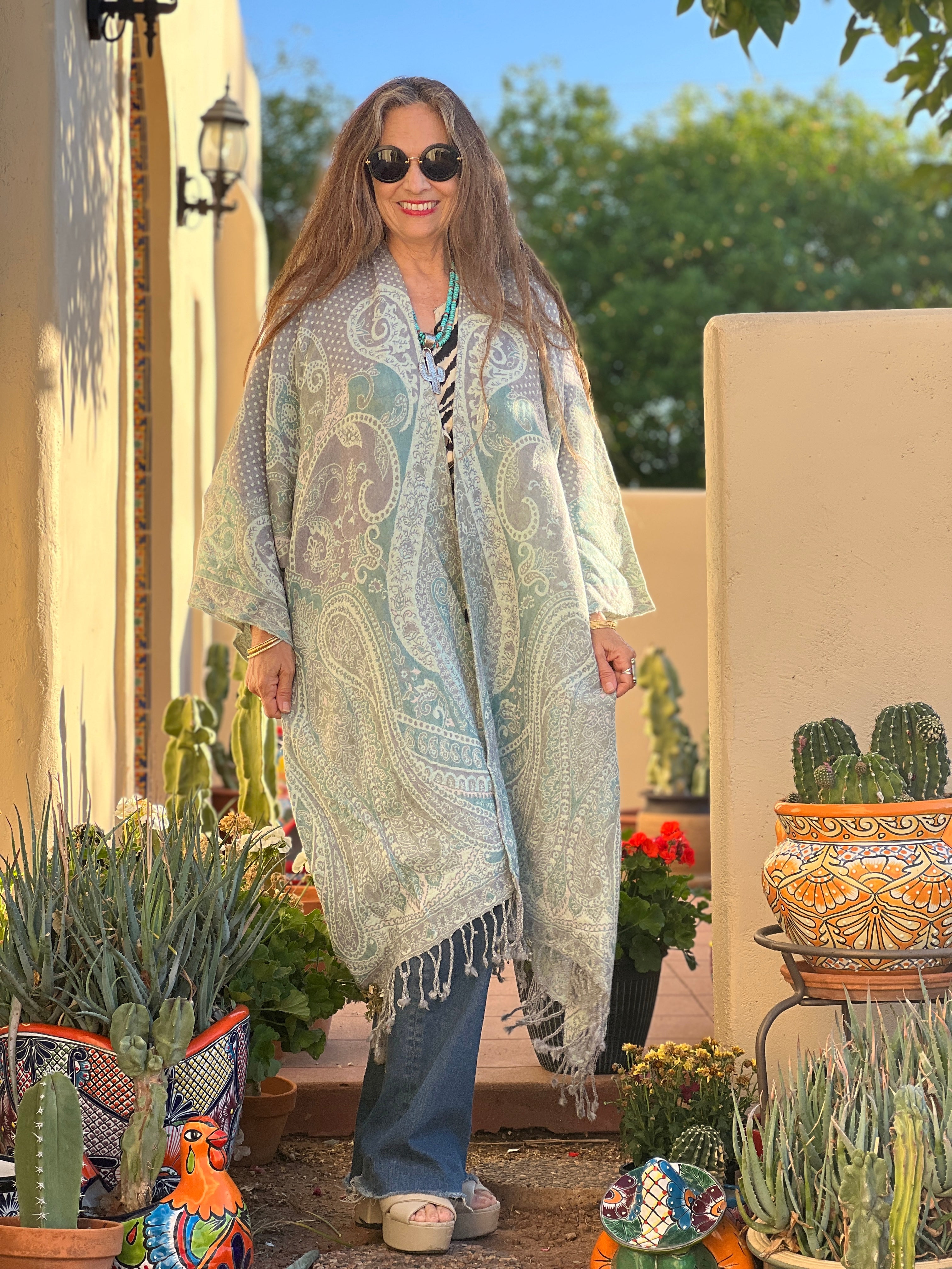 Mandawa Blue Kimono Coat ONE OF A KIND