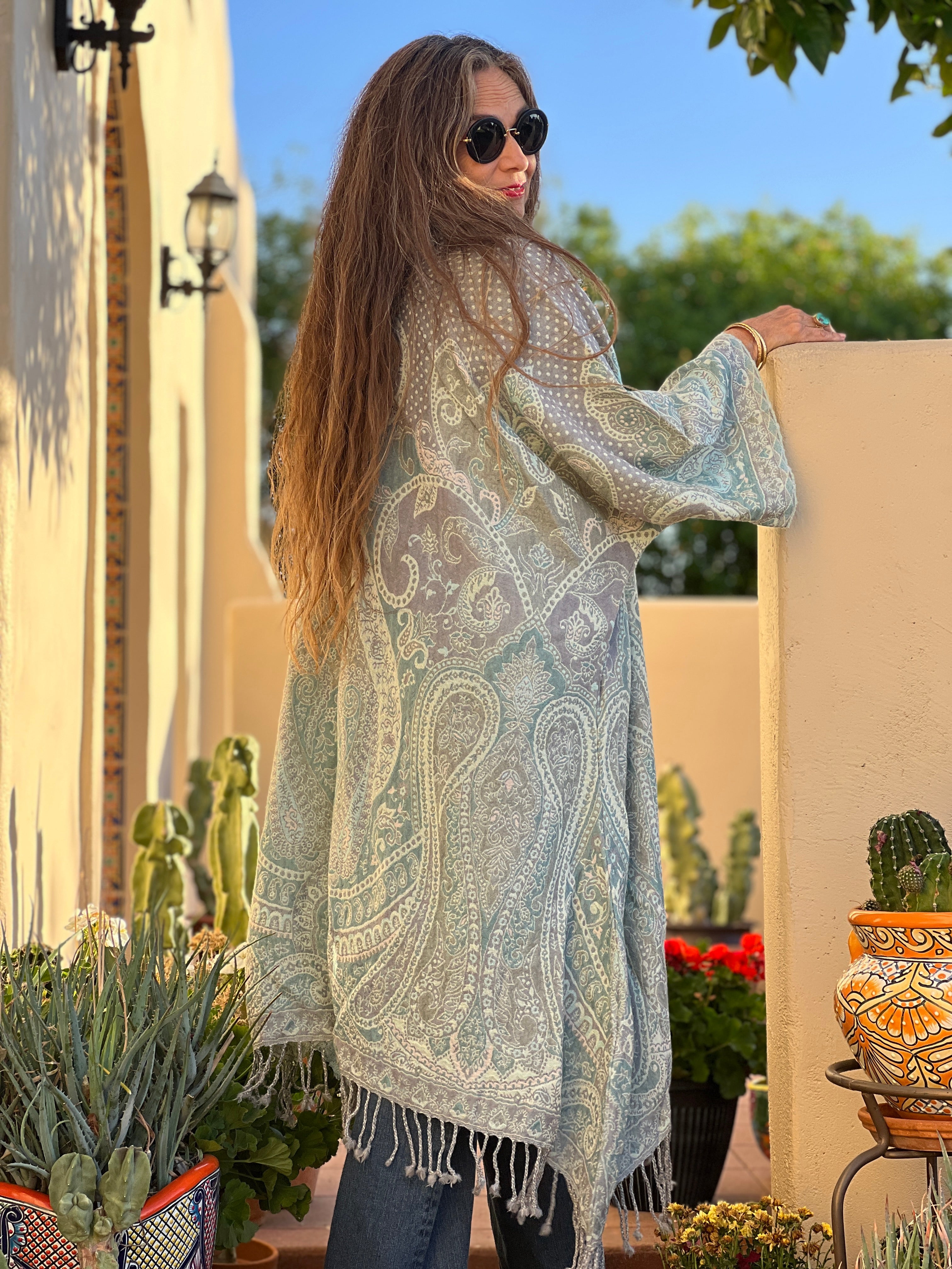 Mandawa Blue Kimono Coat ONE OF A KIND