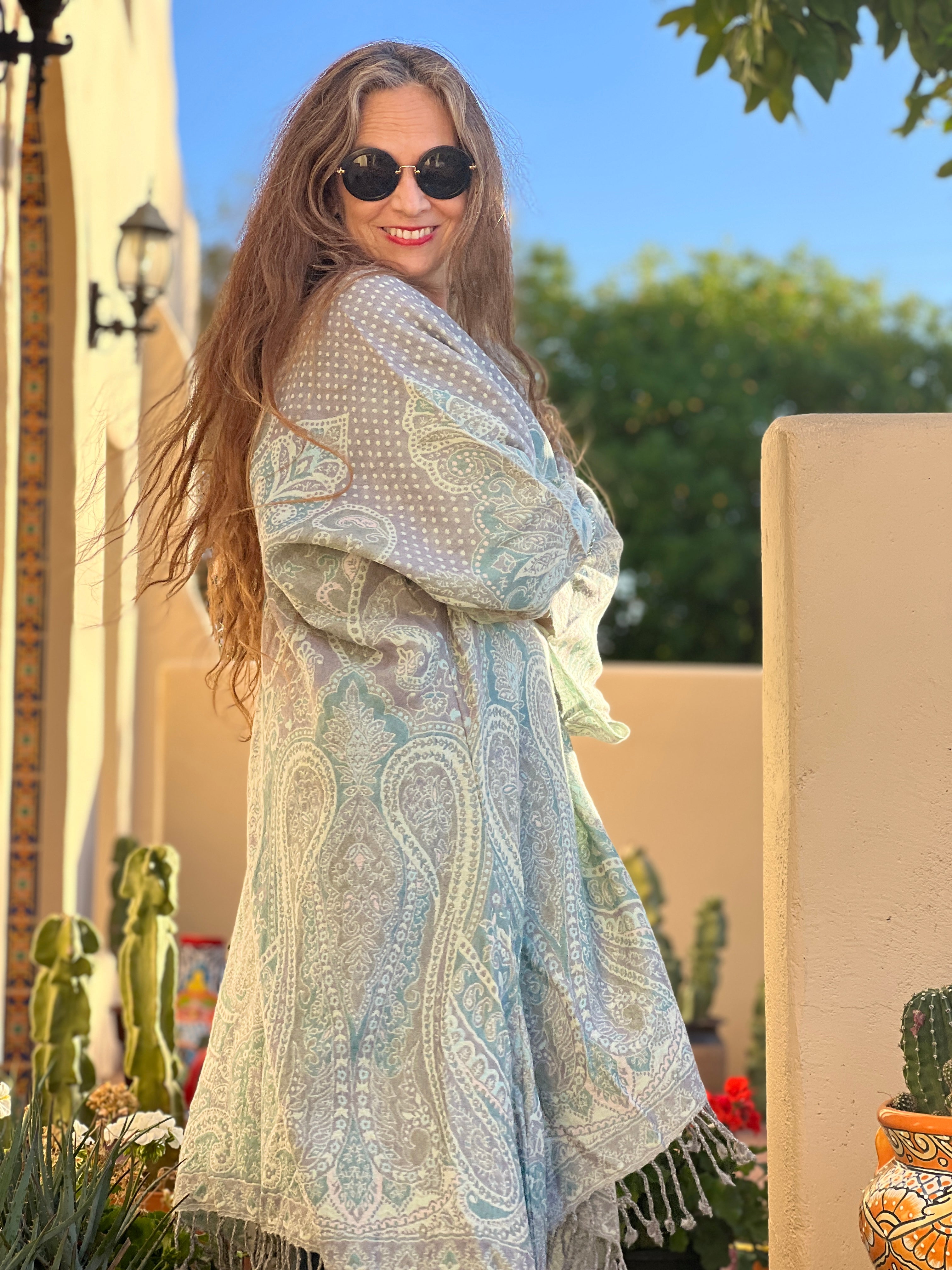 Mandawa Blue Kimono Coat ONE OF A KIND