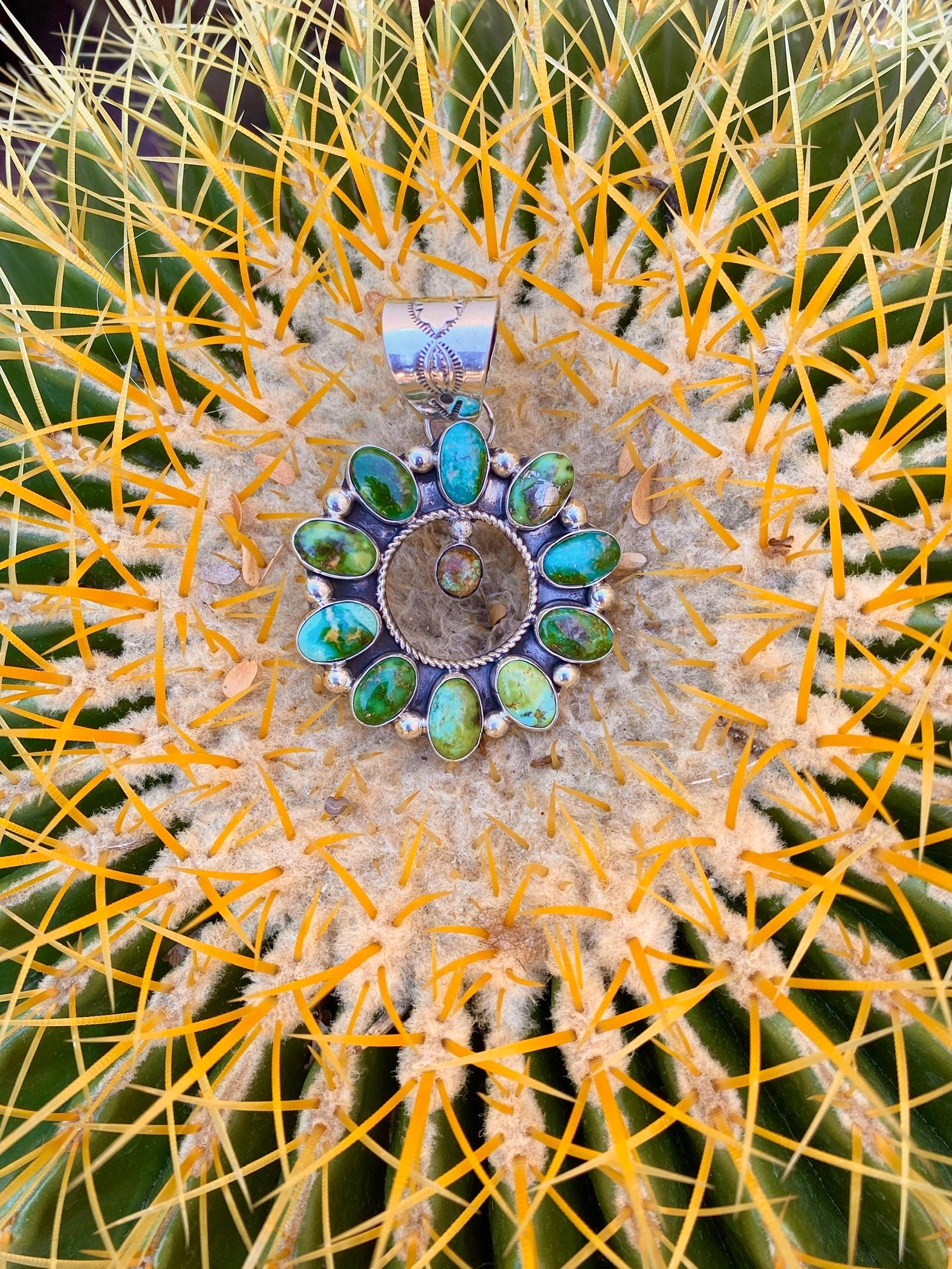 Royston Turquoise Navajo Wreath Pin