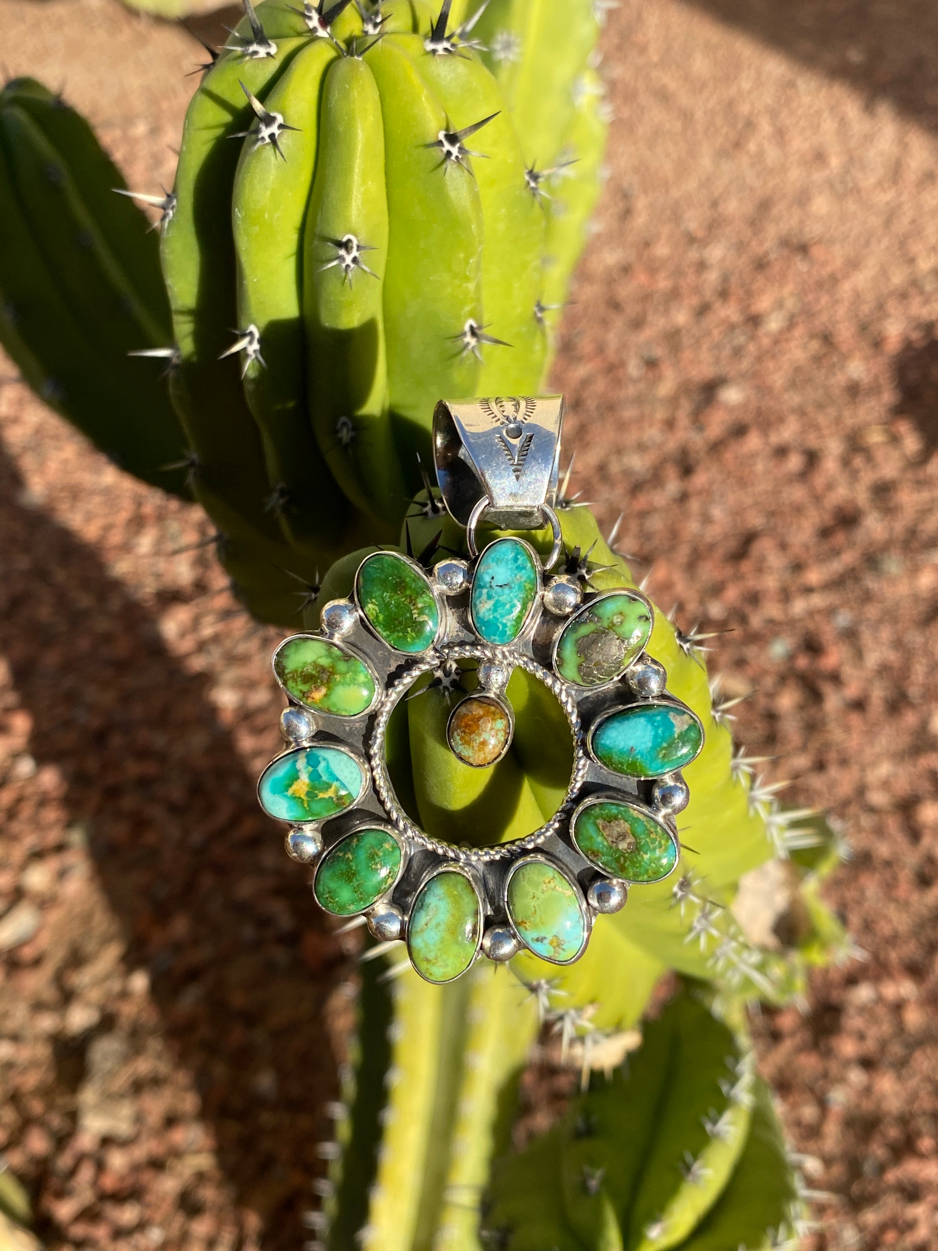 Royston Turquoise Navajo Wreath Pin