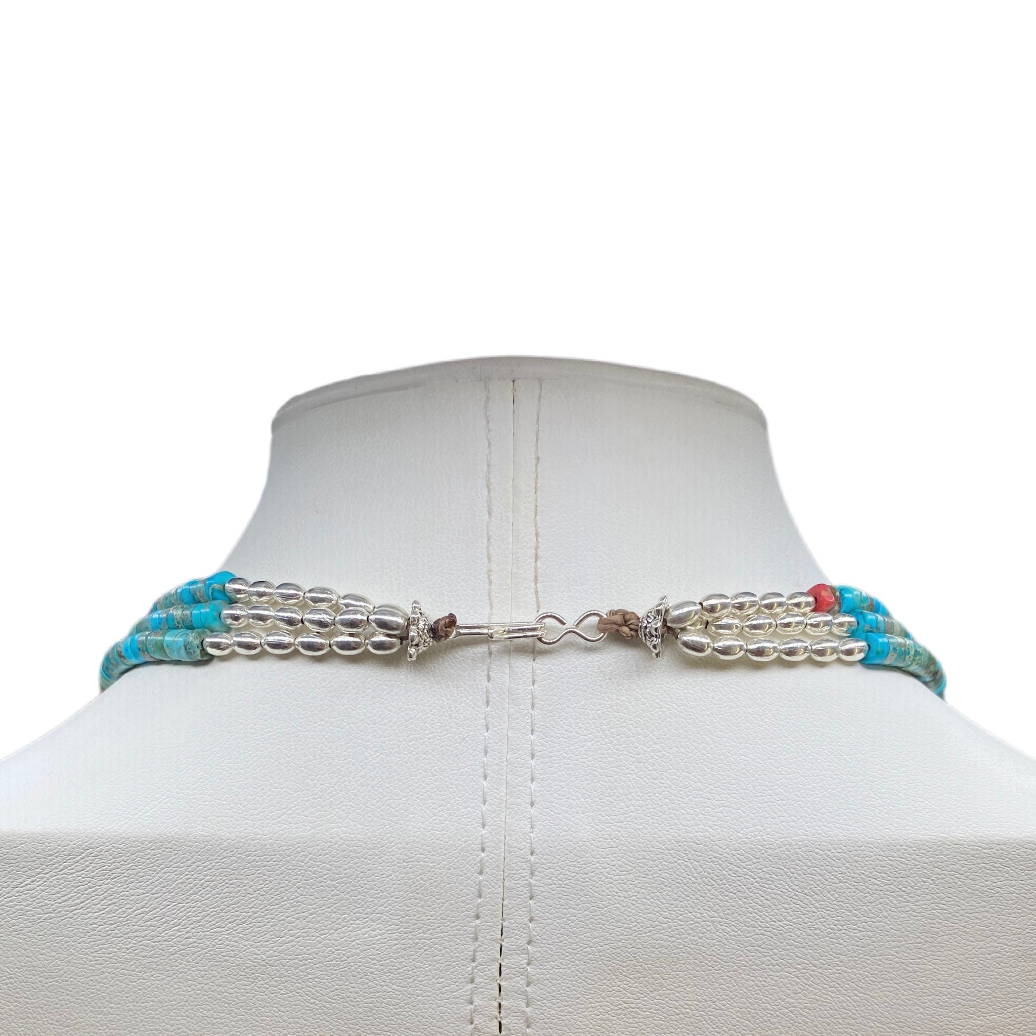 Kingman and Royston Turquoise Heishi Style Necklace