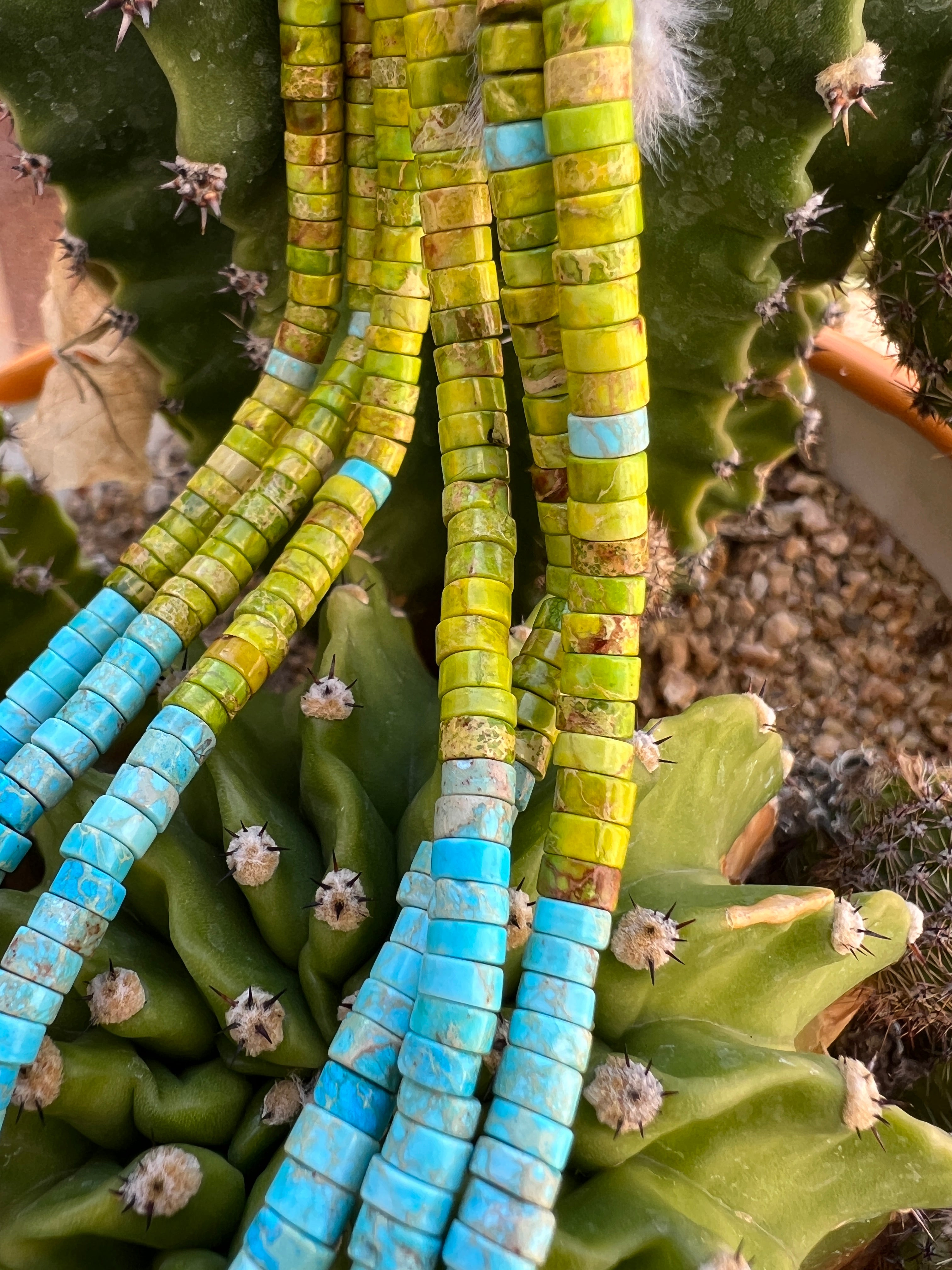 Turquoise, Gaspeite, Heishi Santo Domingo Necklace