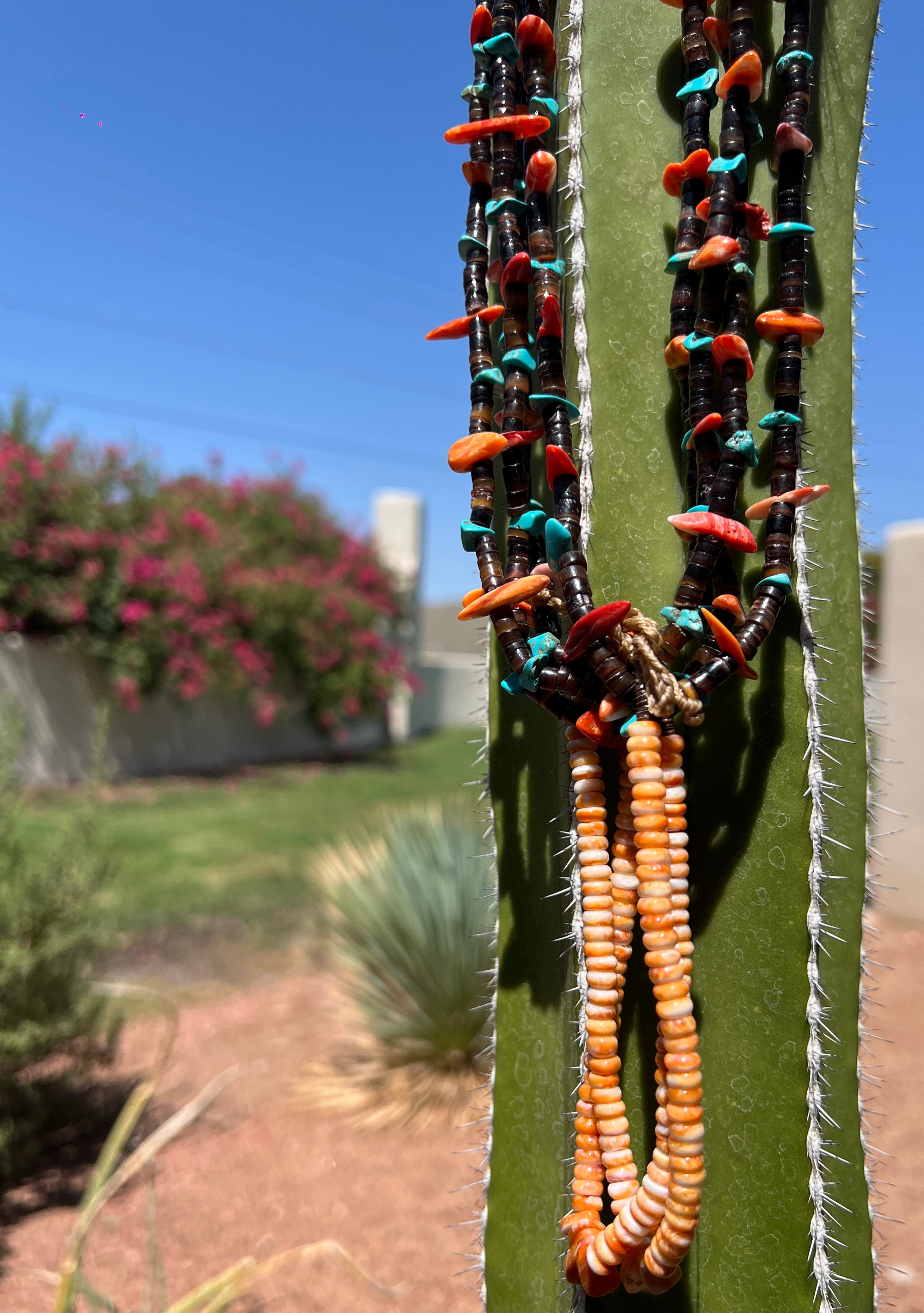 Spiny Oyster, Pen Shell, and Turquoise Heishi Necklace Santo Domingo