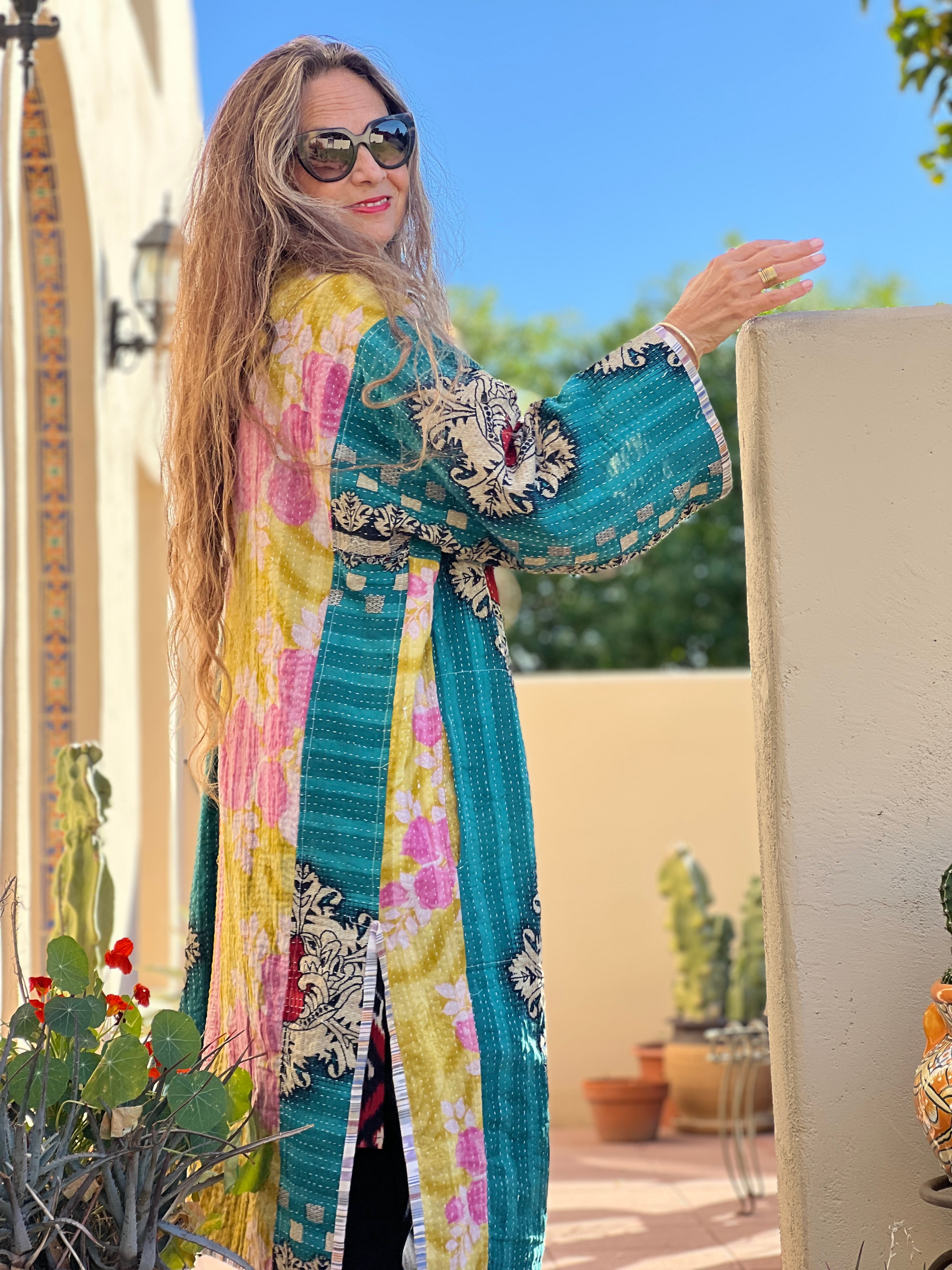 Kizhunna Cotton Kantha Coat One of a Kind