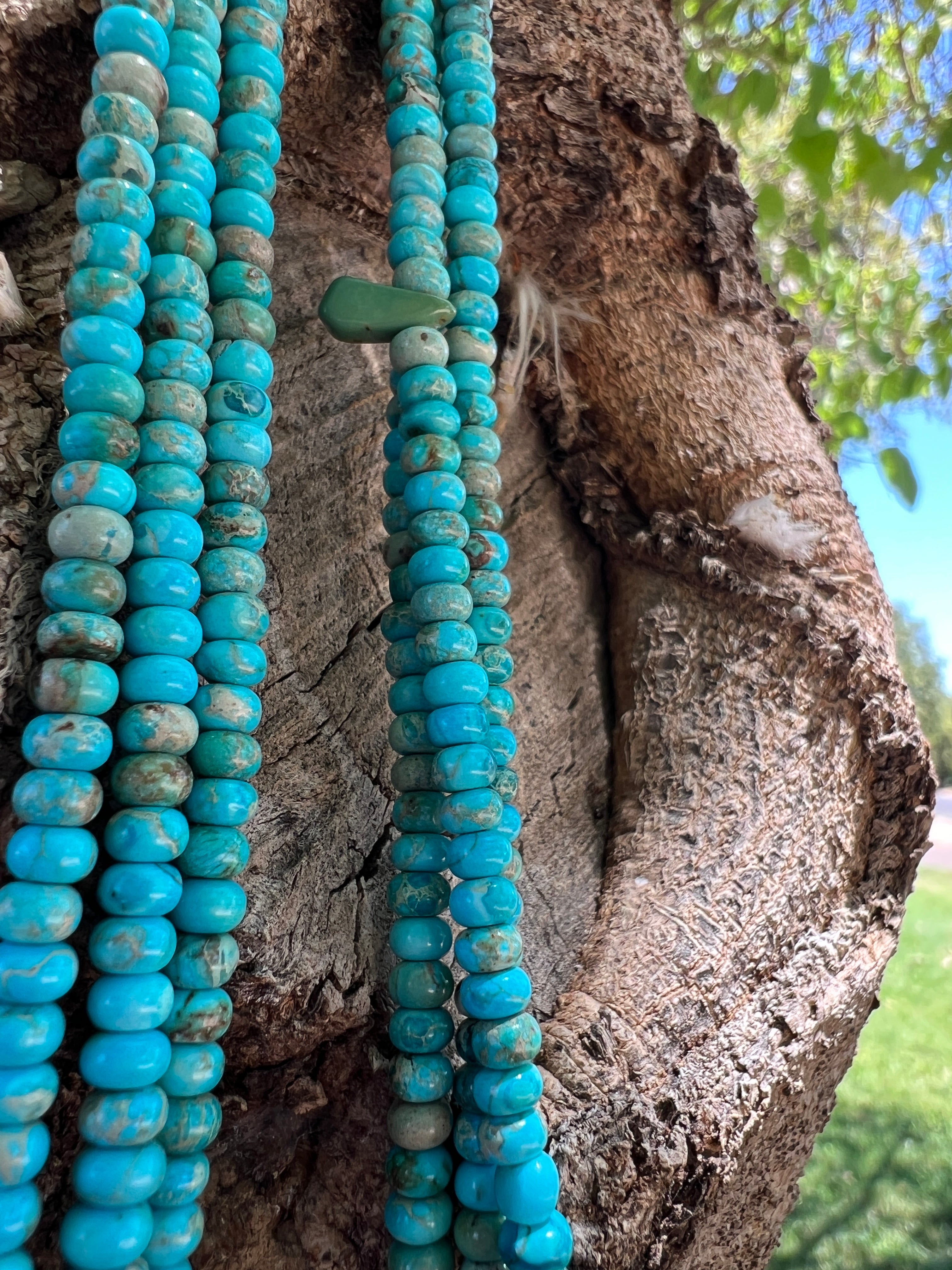 Turquoise and Abalone Shell Necklace Santo Domingo