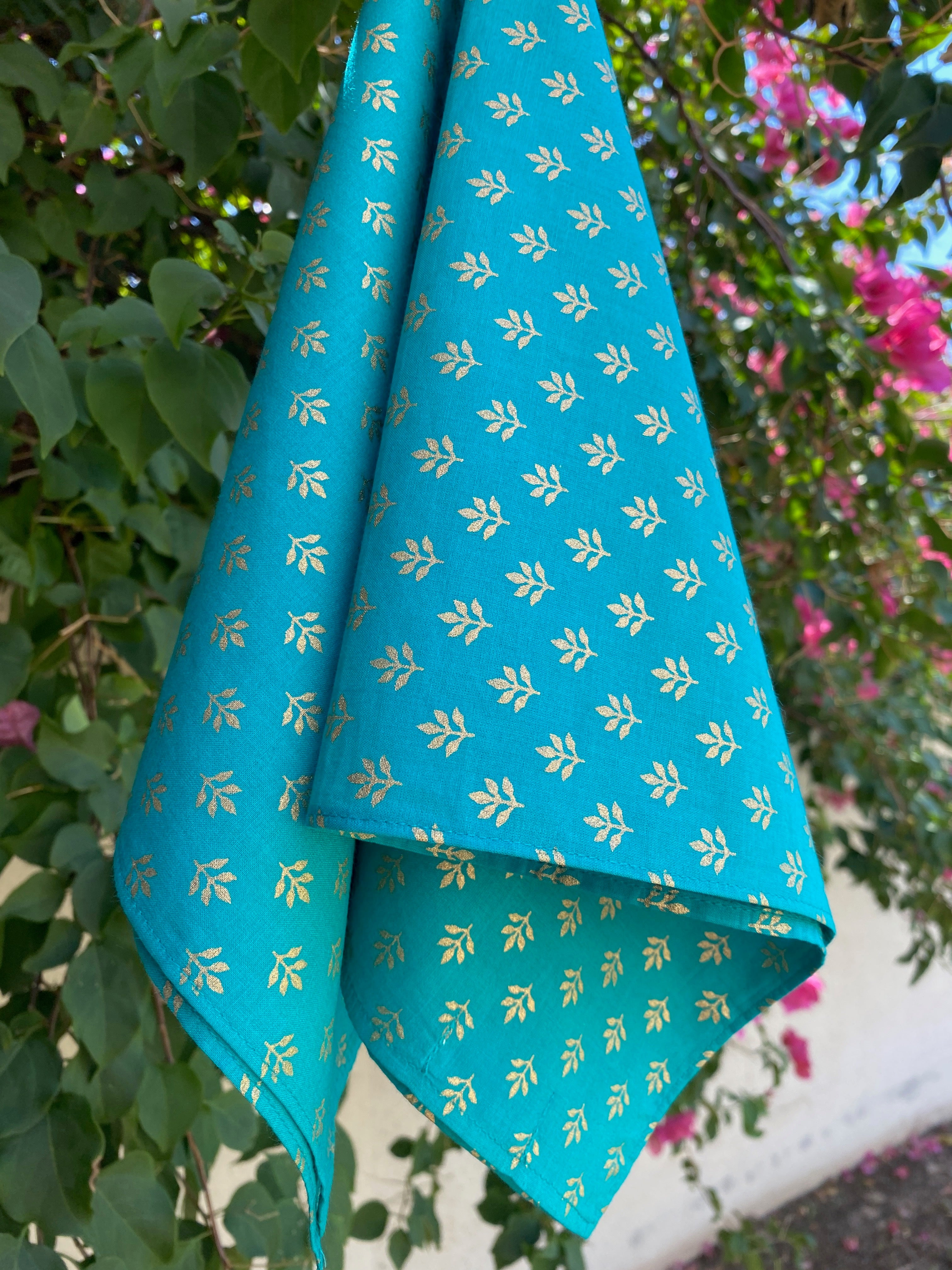 Victoria Turquoise Cotton Bandana FINAL SALE