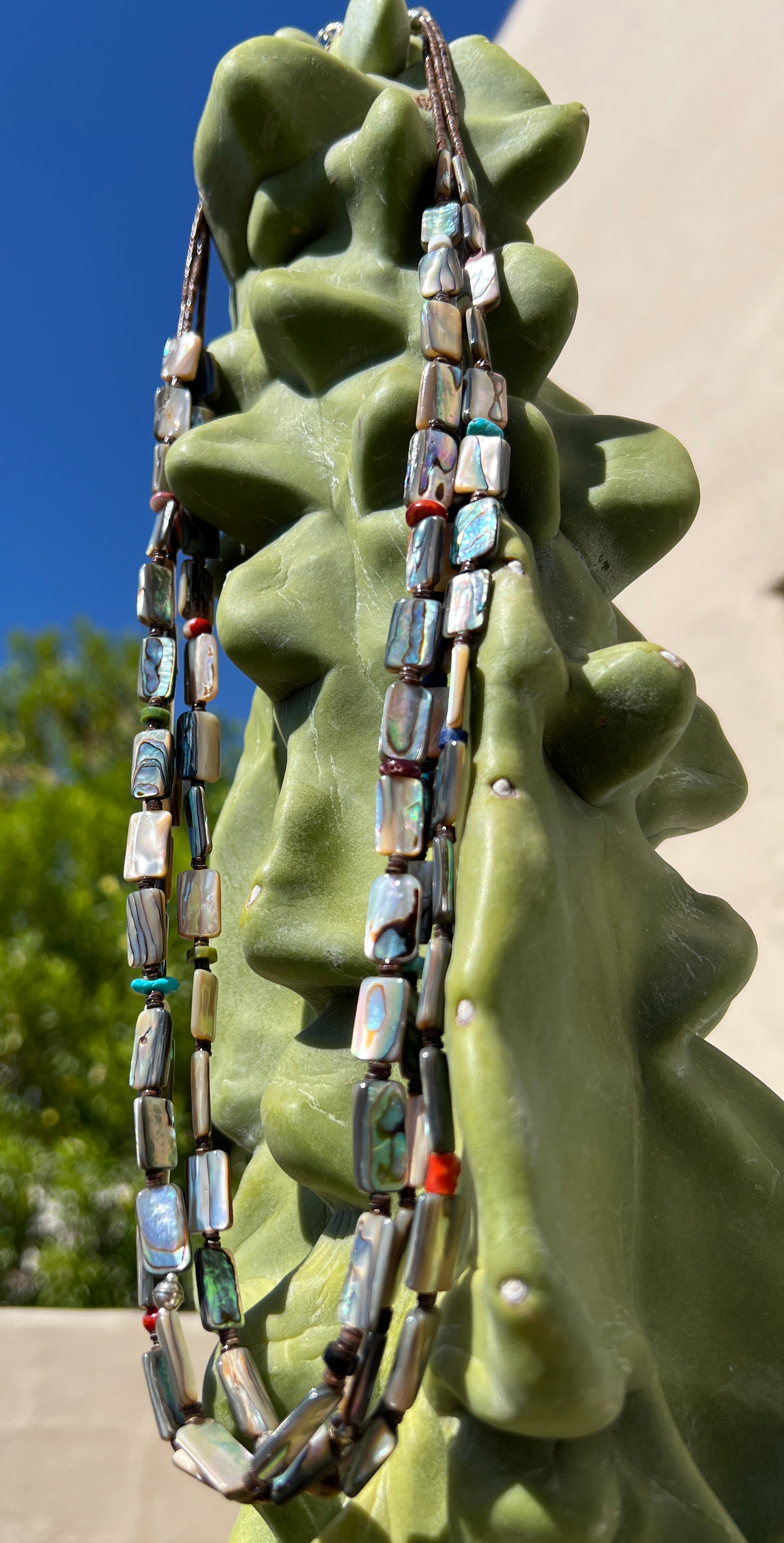 Abalone Shell and Heishi Santo Domingo Necklace