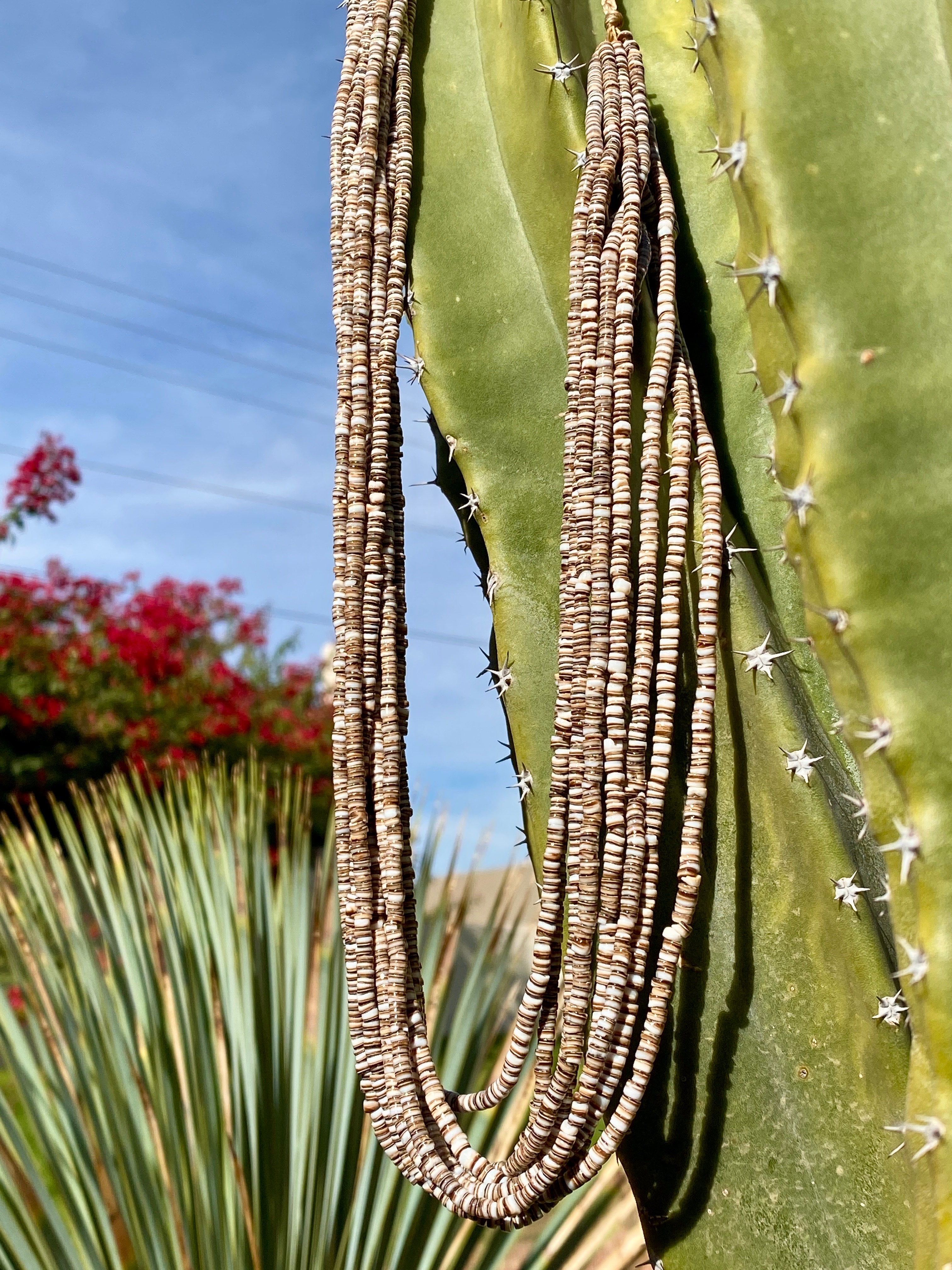 Baluko Shell Ten Strand Heishi Necklace