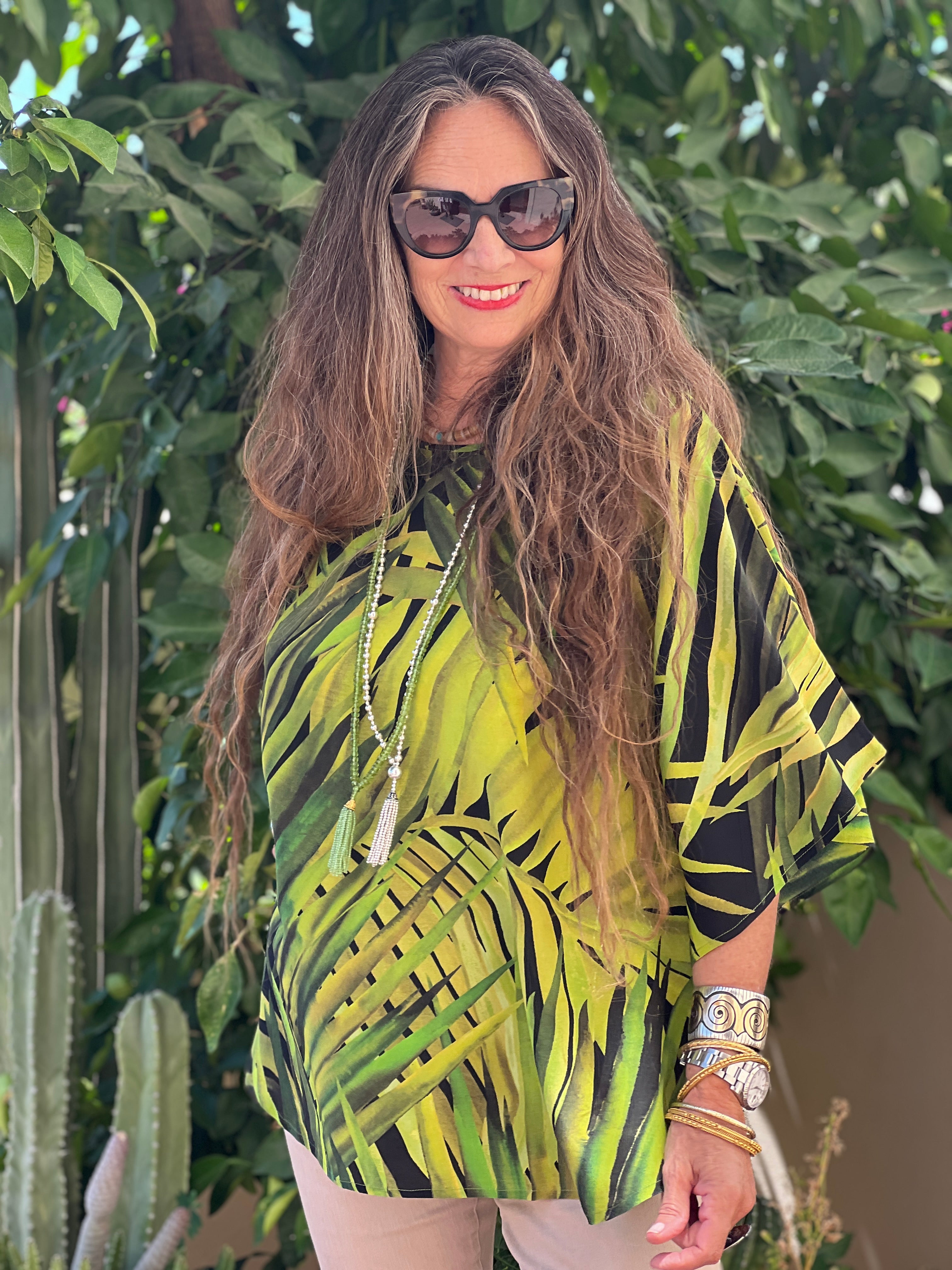 Jungle Love Italian Silk Poncho