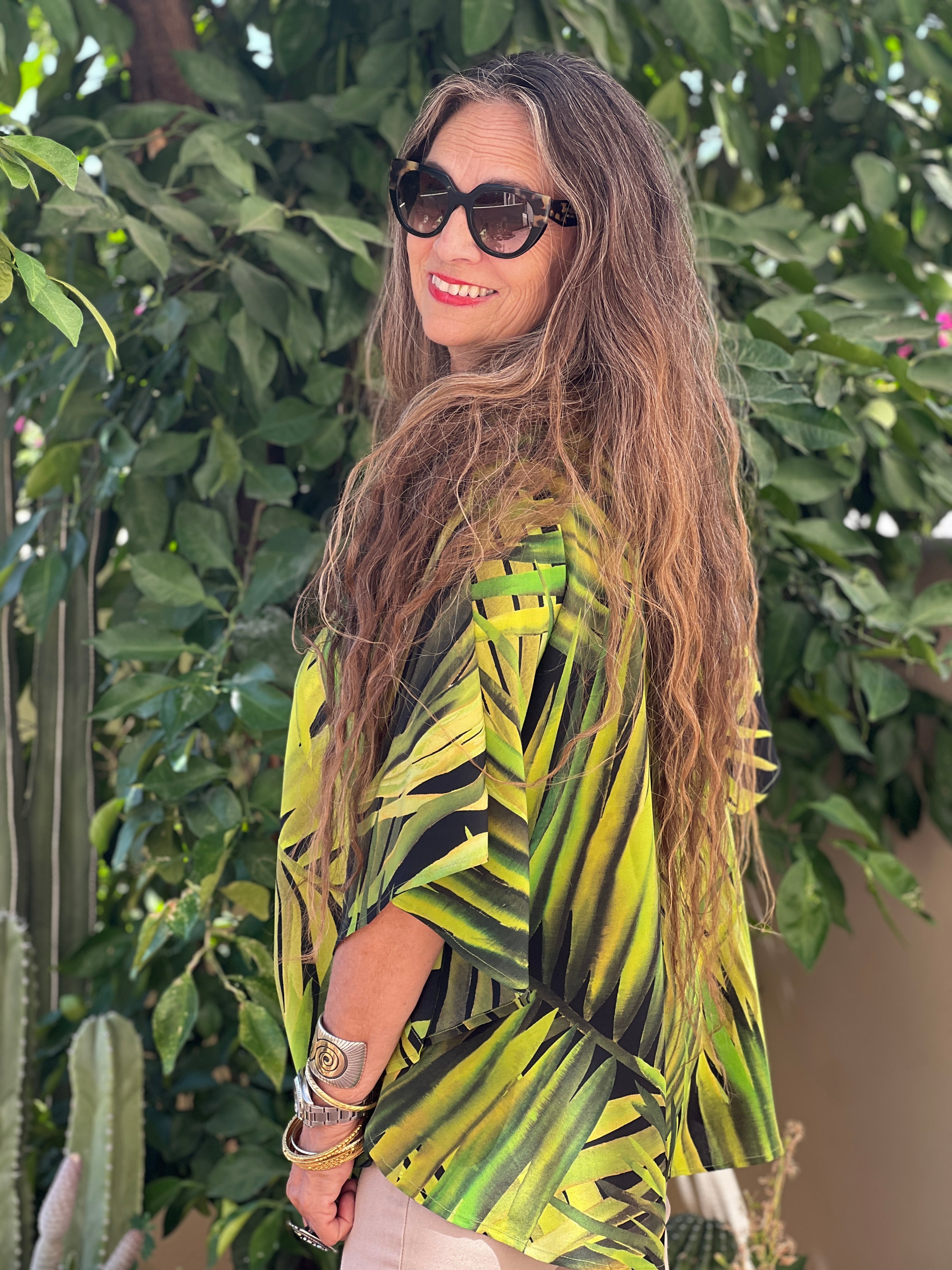 Jungle Love Italian Silk Poncho