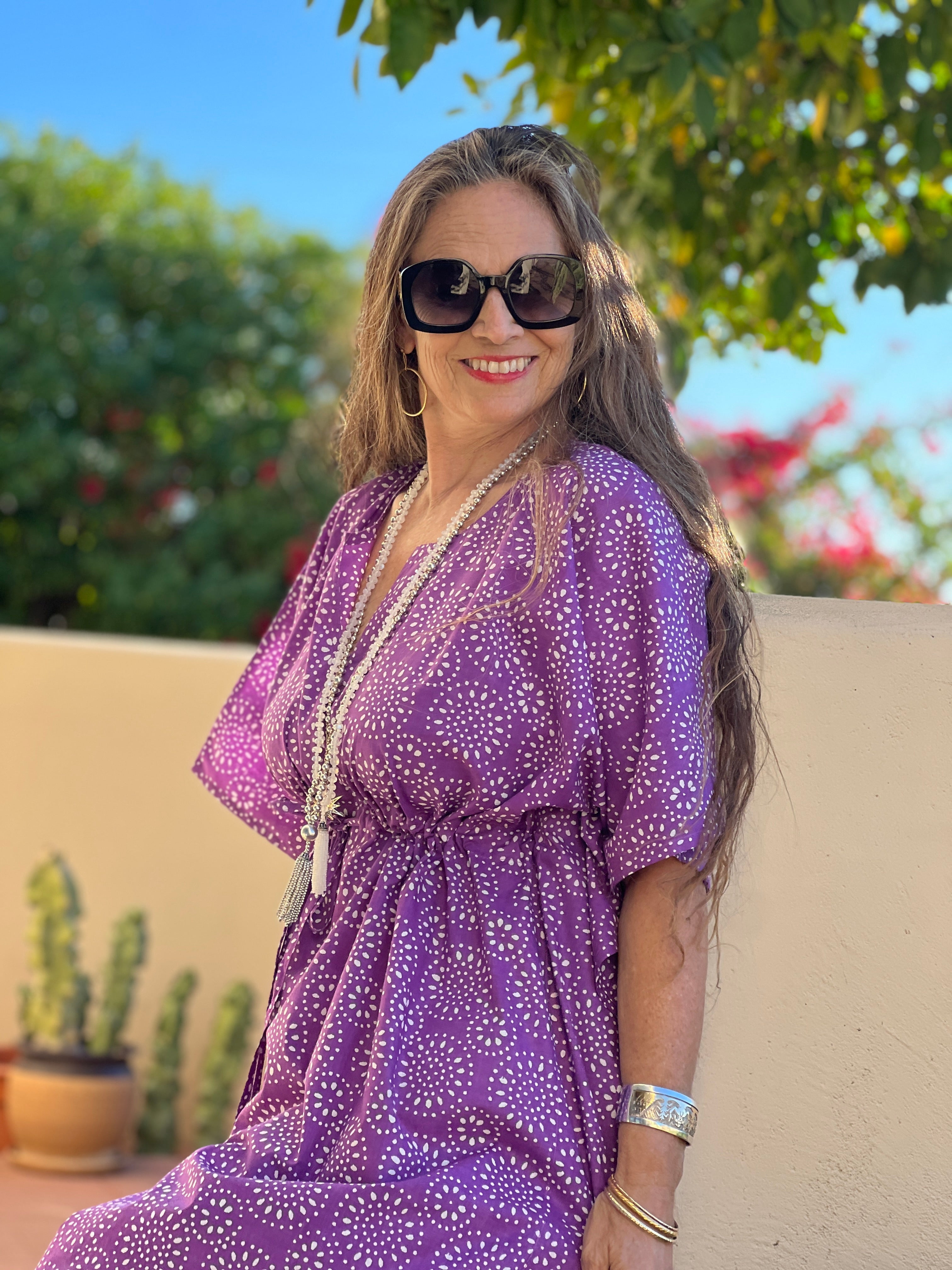 Purple Ronnie Maxi Kaftan Dress