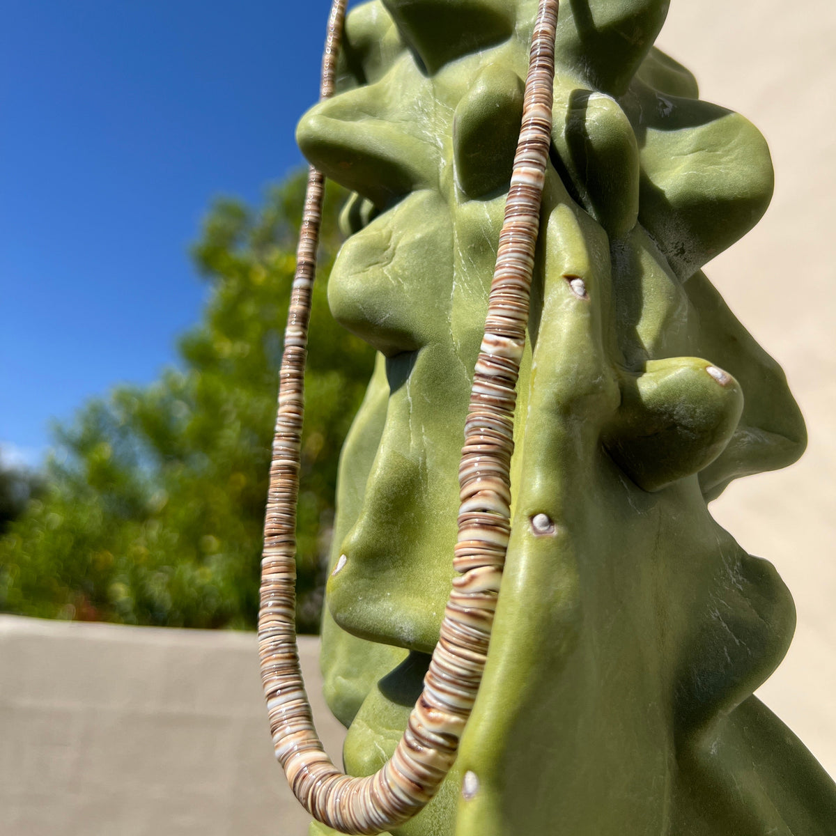 Olive Shell Heishi Necklace Santo Domingo